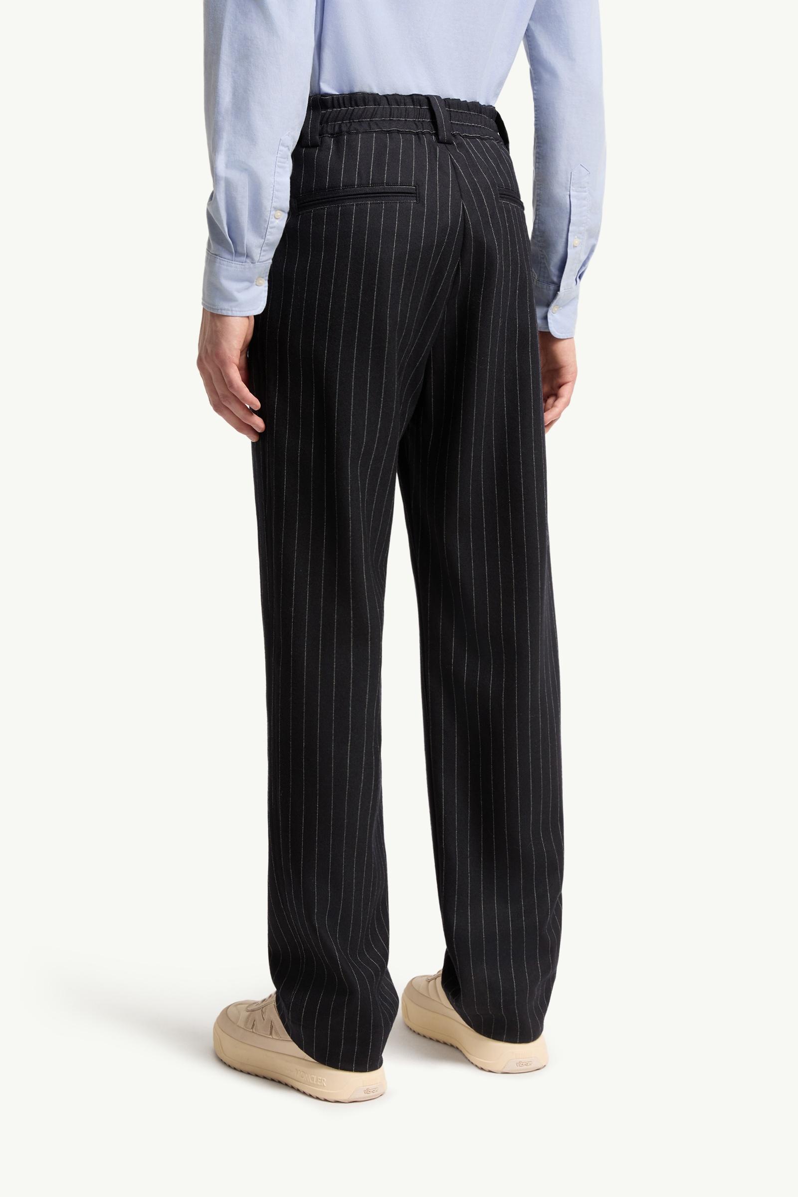Moncler Tailored Pinstripe Pants Dark Blue Dark Blue