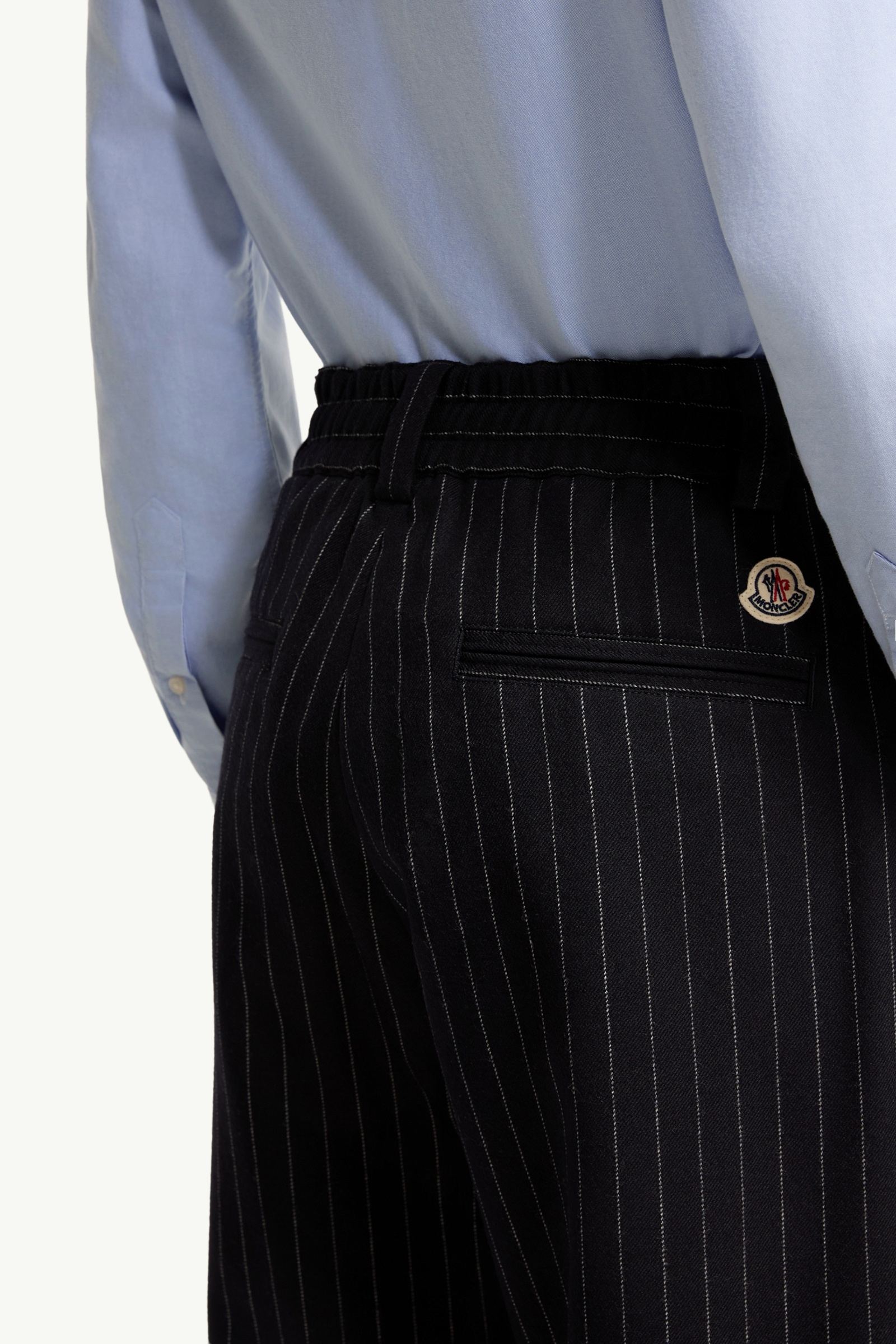 Moncler Tailored Pinstripe Pants Dark Blue Dark Blue