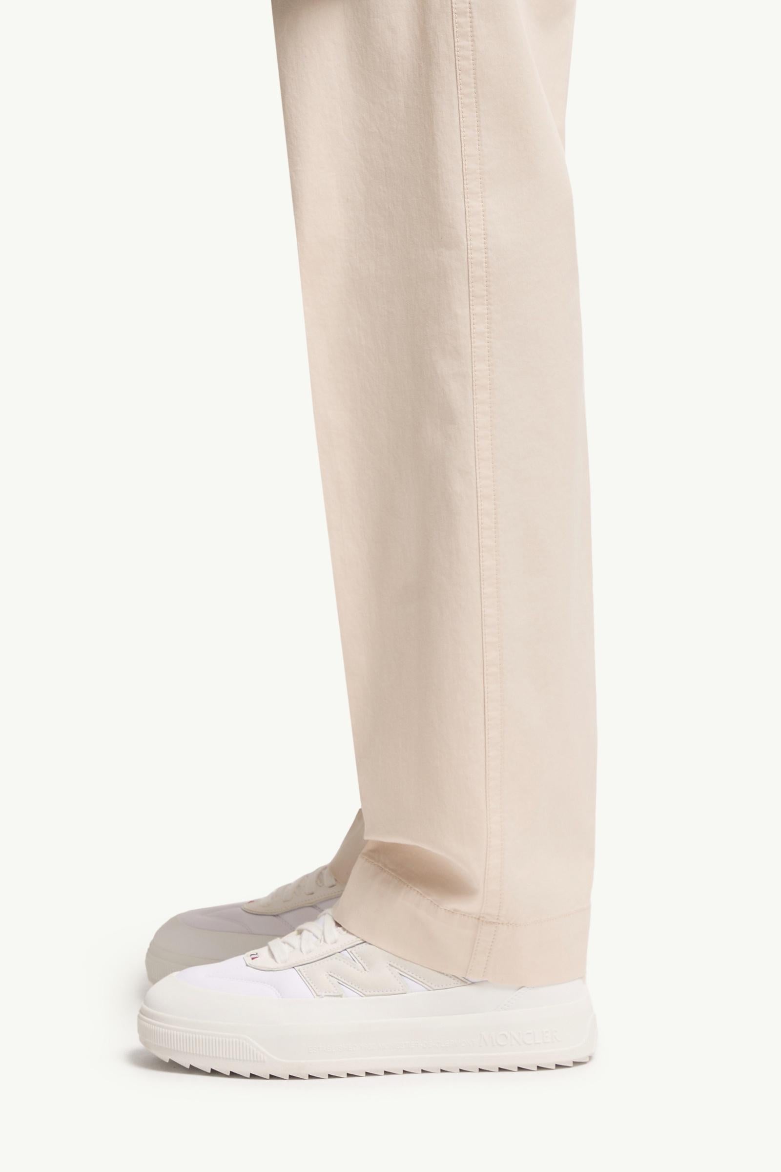 Moncler Tailored Cotton Pants White Ivory White Ivory