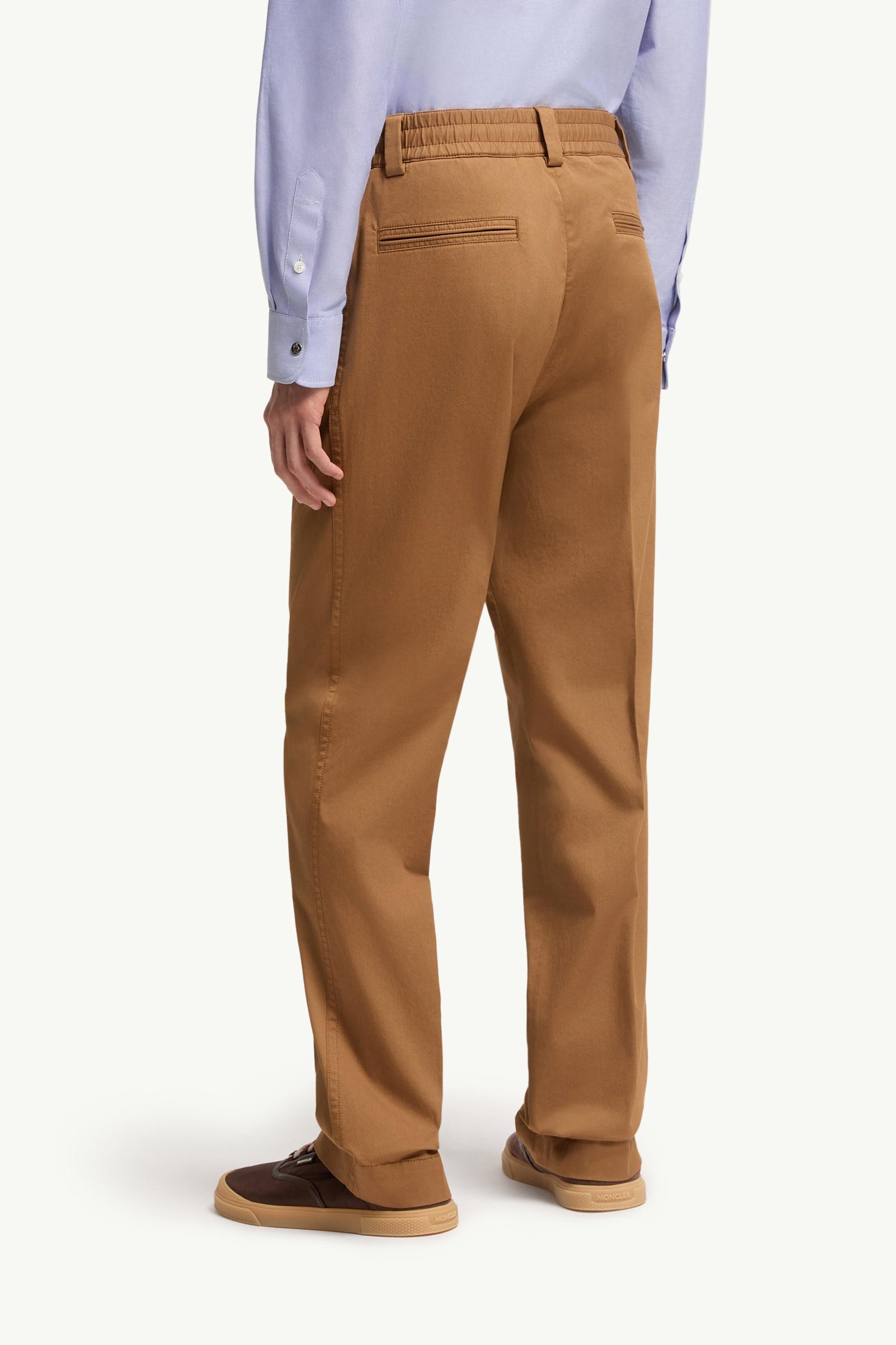 Moncler Tailored Cotton Pants Camel Beige Camel Beige