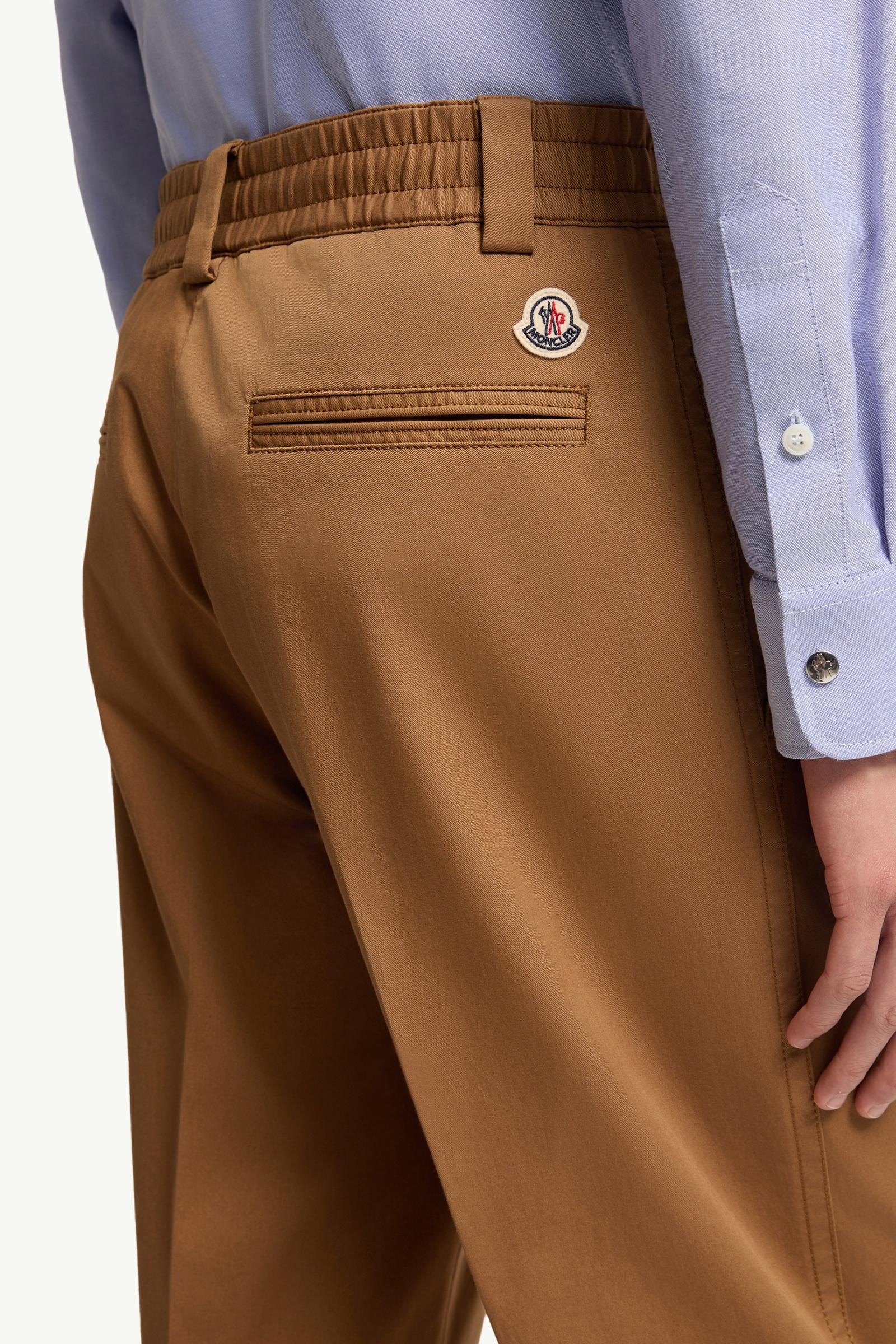 Moncler Tailored Cotton Pants Camel Beige Camel Beige
