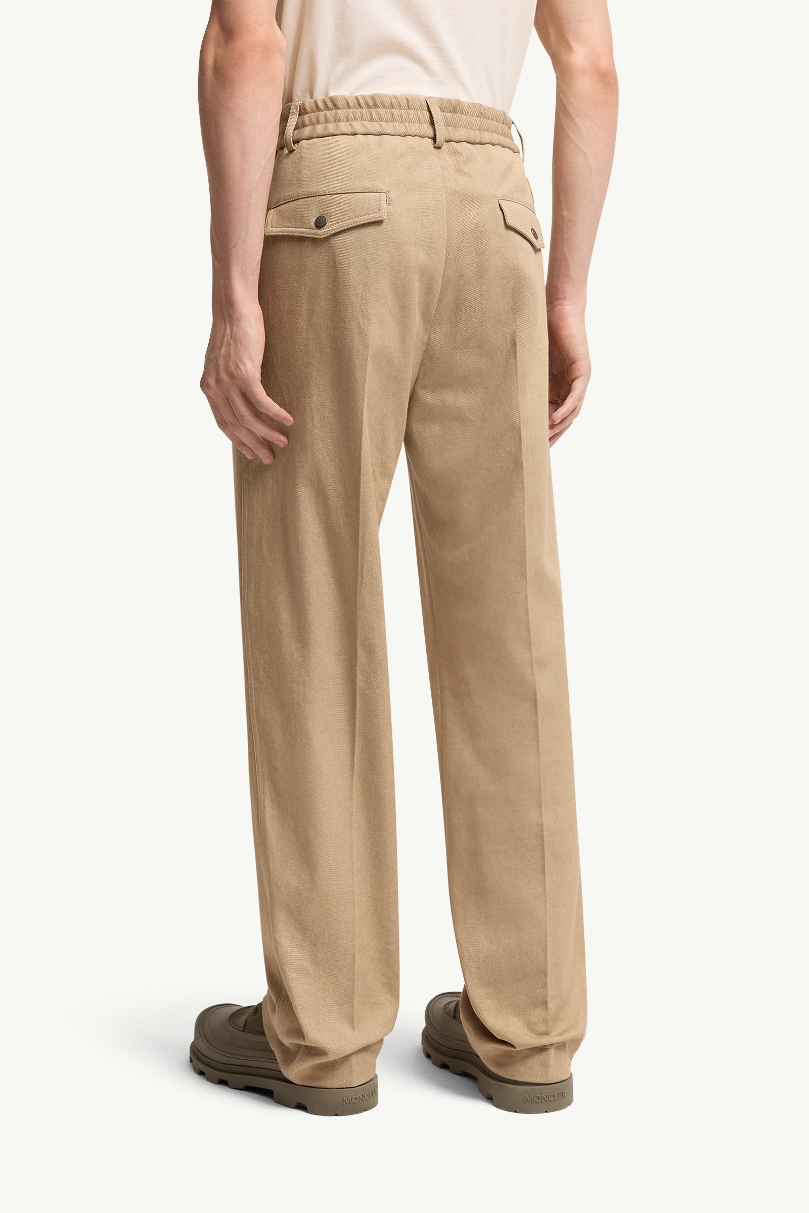 Moncler Tailored Cotton Pants Beige Beige