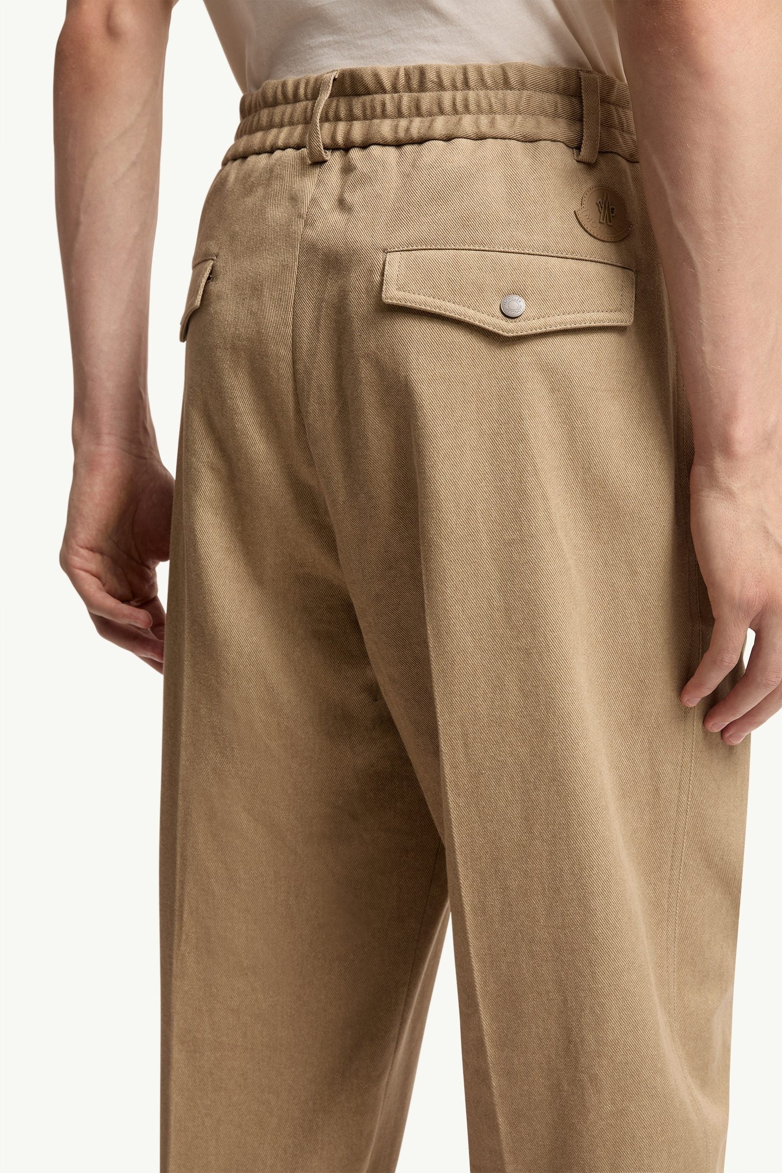 Moncler Tailored Cotton Pants Beige Beige