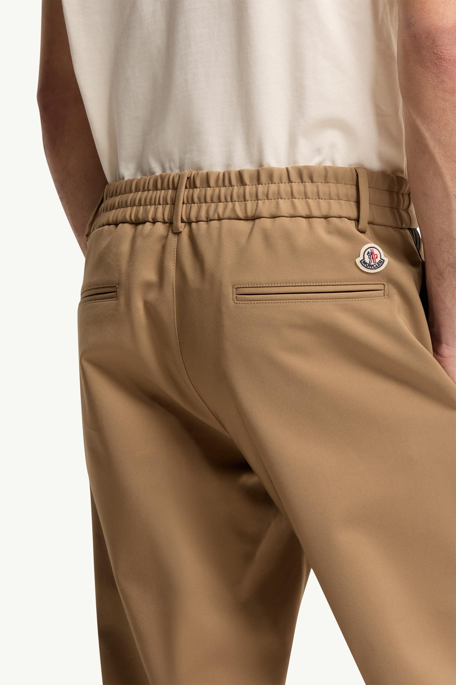 Moncler Tailored Cotton Blend Pants Beige Beige