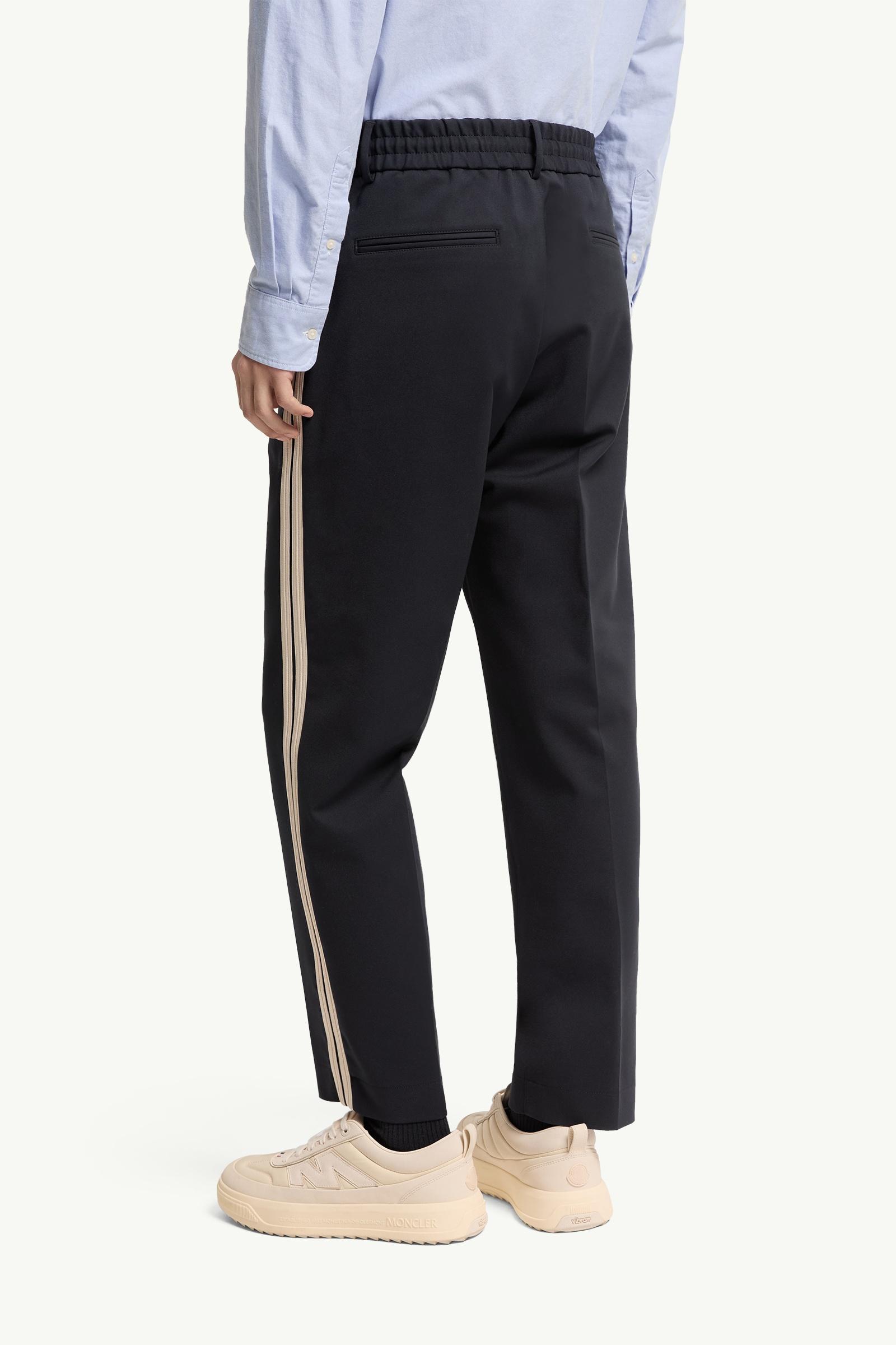 Moncler Tailored Cotton Blend Pants Dark Blue Dark Blue