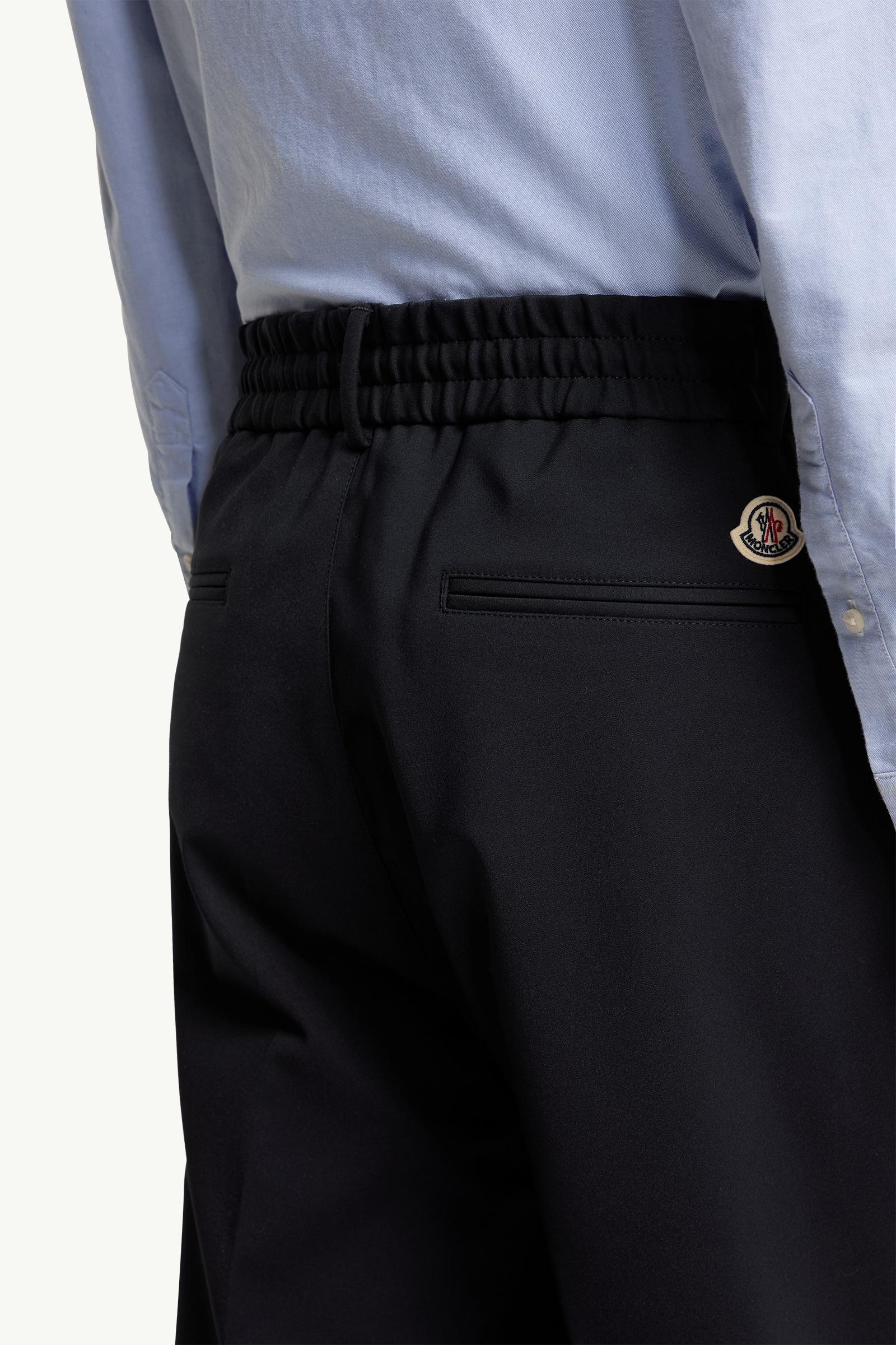Moncler Tailored Cotton Blend Pants Dark Blue Dark Blue