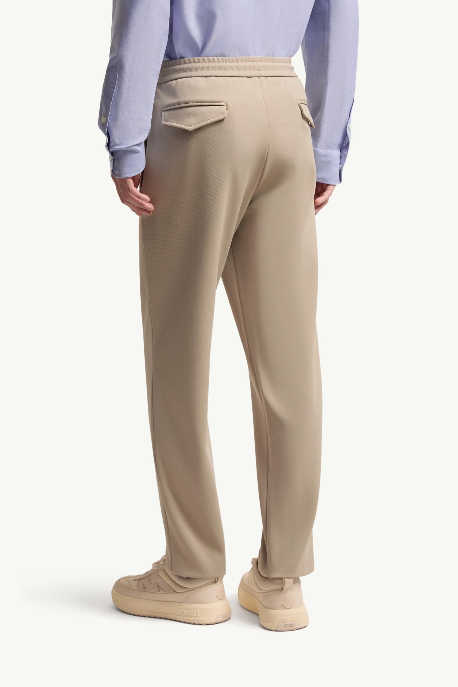 Moncler Logo Jogging Trousers Taupe Taupe