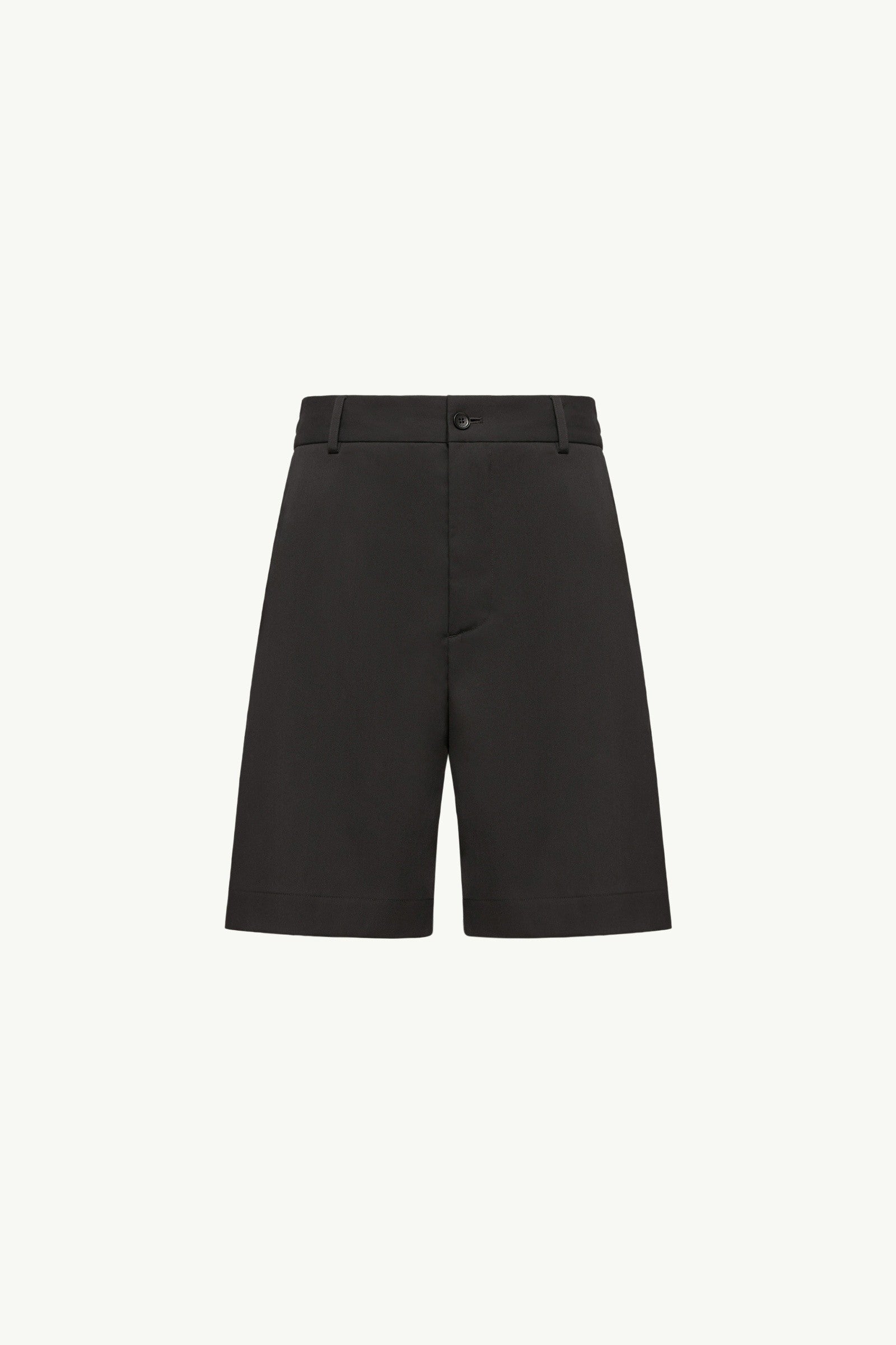Moncler Wool Blend Gabardine Bermuda Shorts Black Black