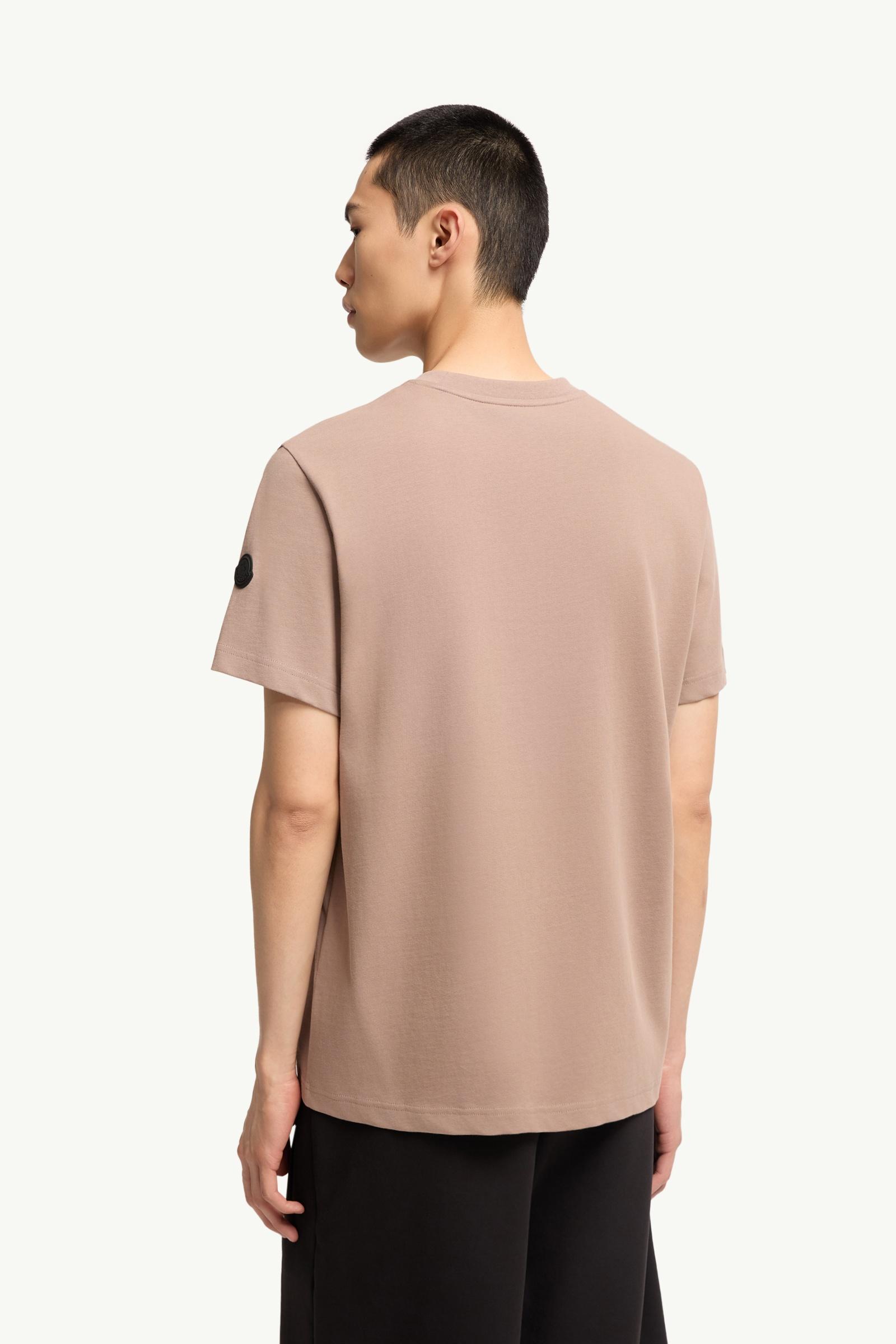 Moncler Cotton Jersey Logo T-Shirt Beige Beige
