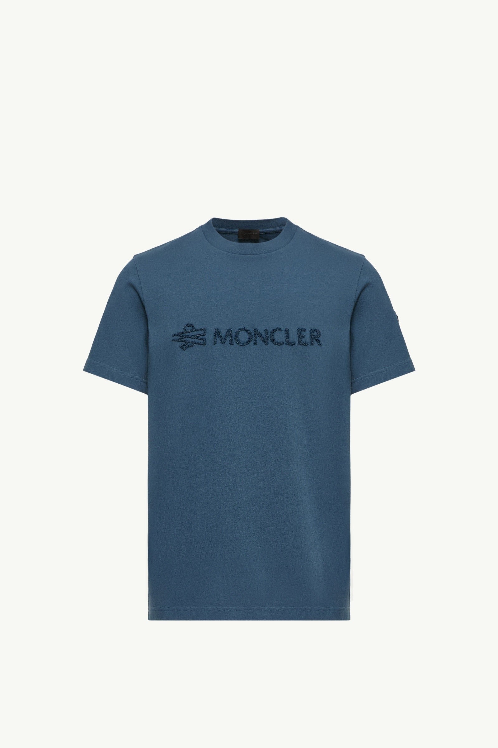 Moncler Logo Cotton T-Shirt Ink Blue Ink Blue