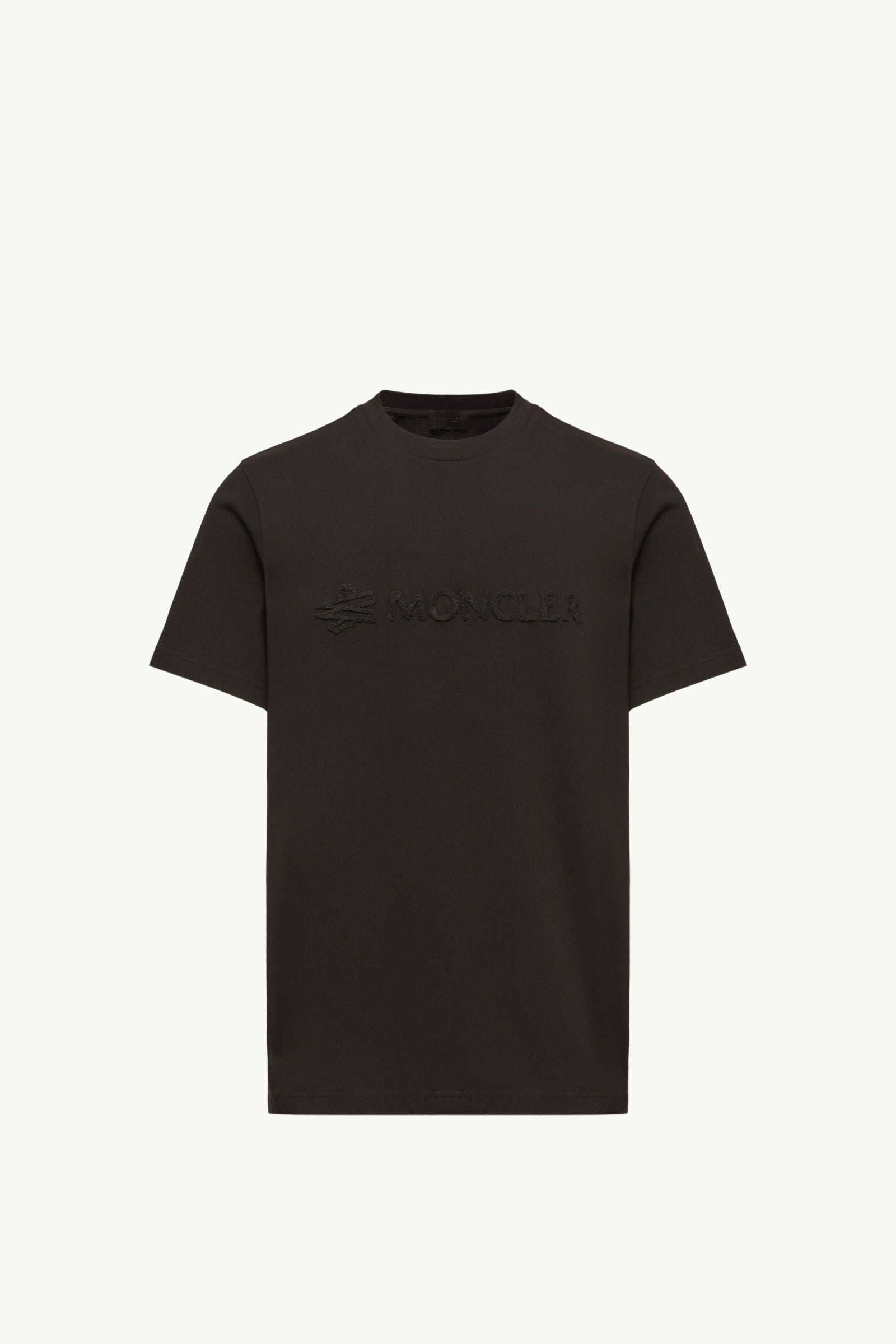 Moncler Logo Cotton T-Shirt Black Black