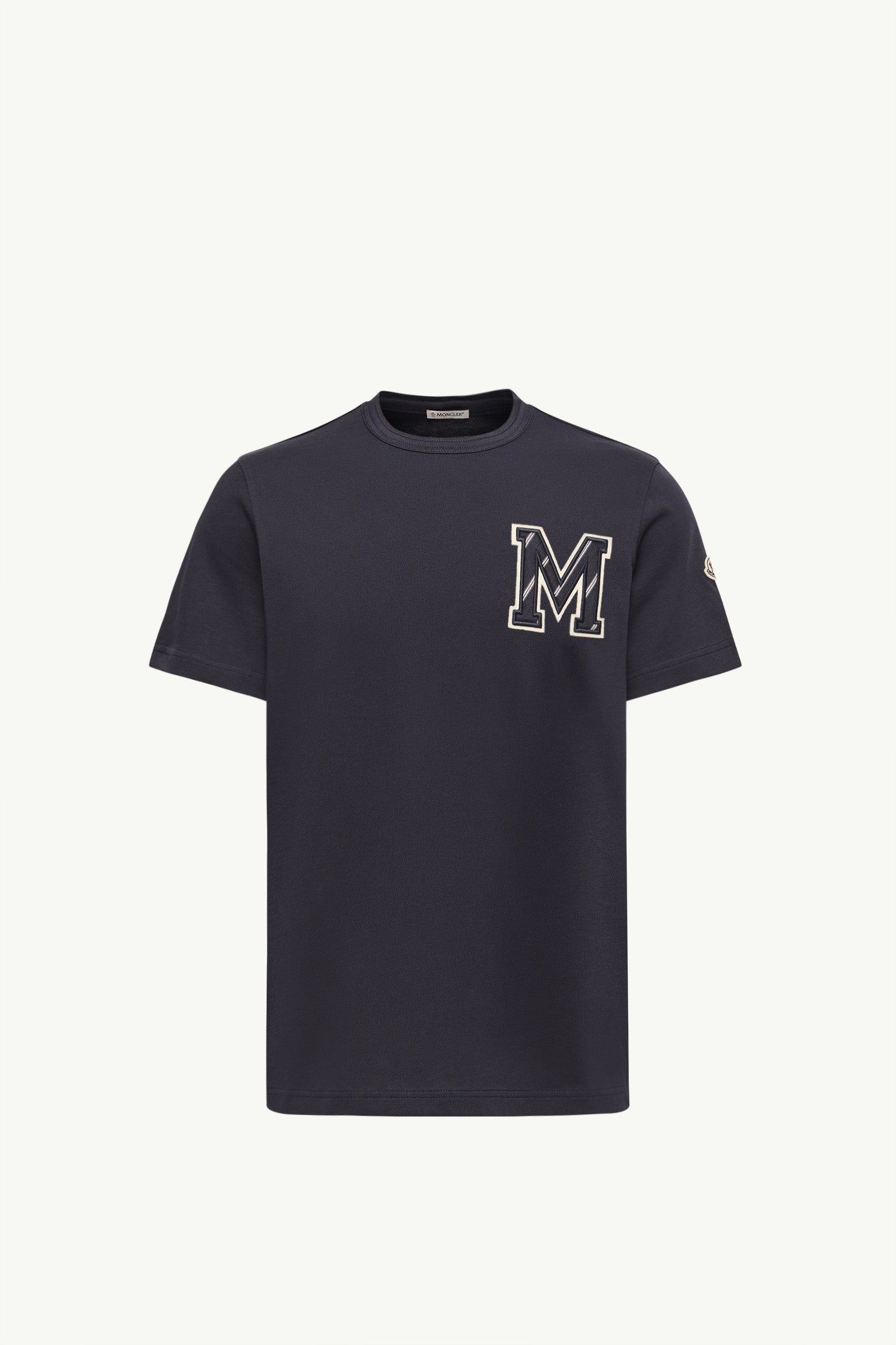 Moncler Cotton Jersey Monogram T-Shirt Navy Blue Navy Blue