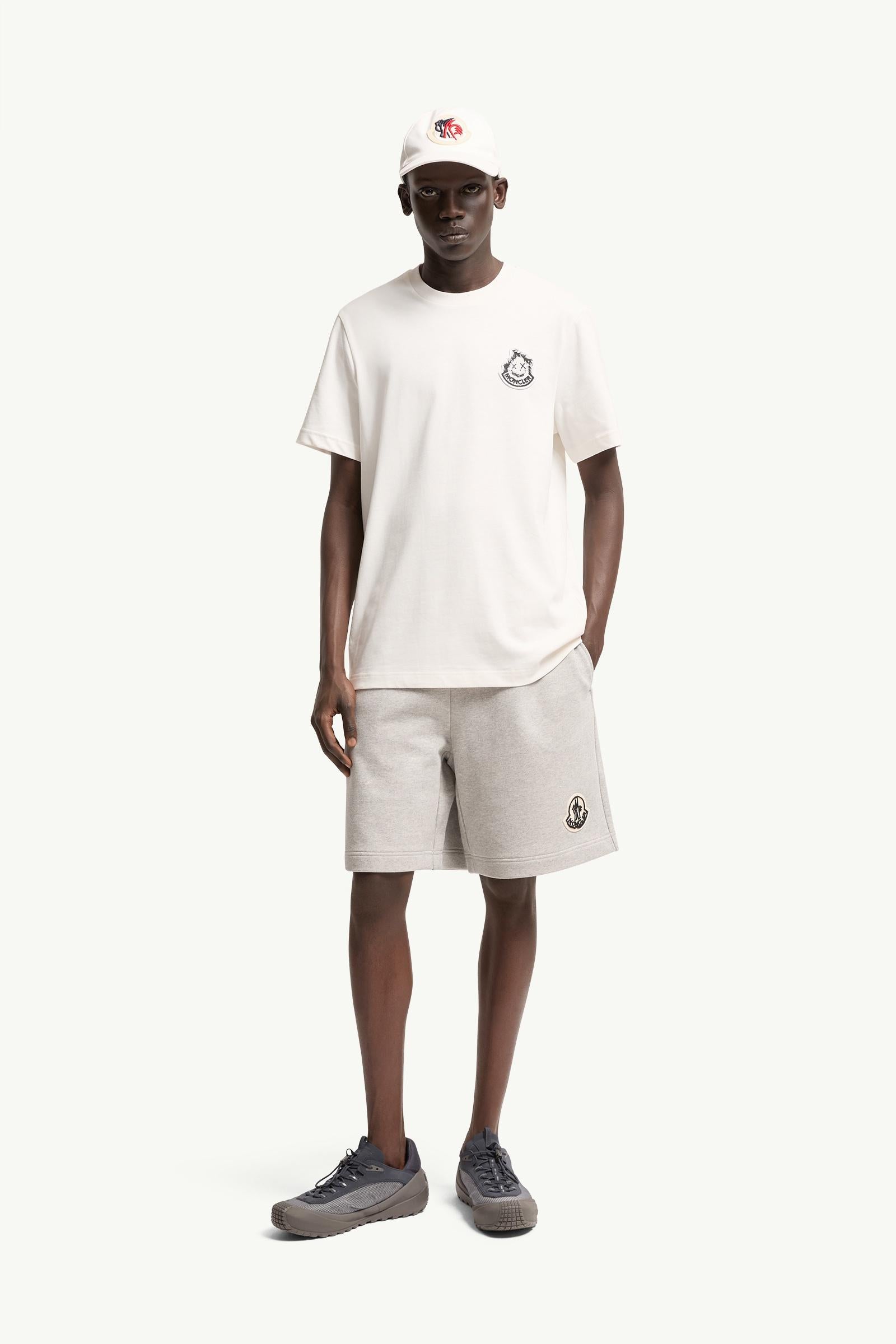 Moncler Logo Cotton T-Shirt White White