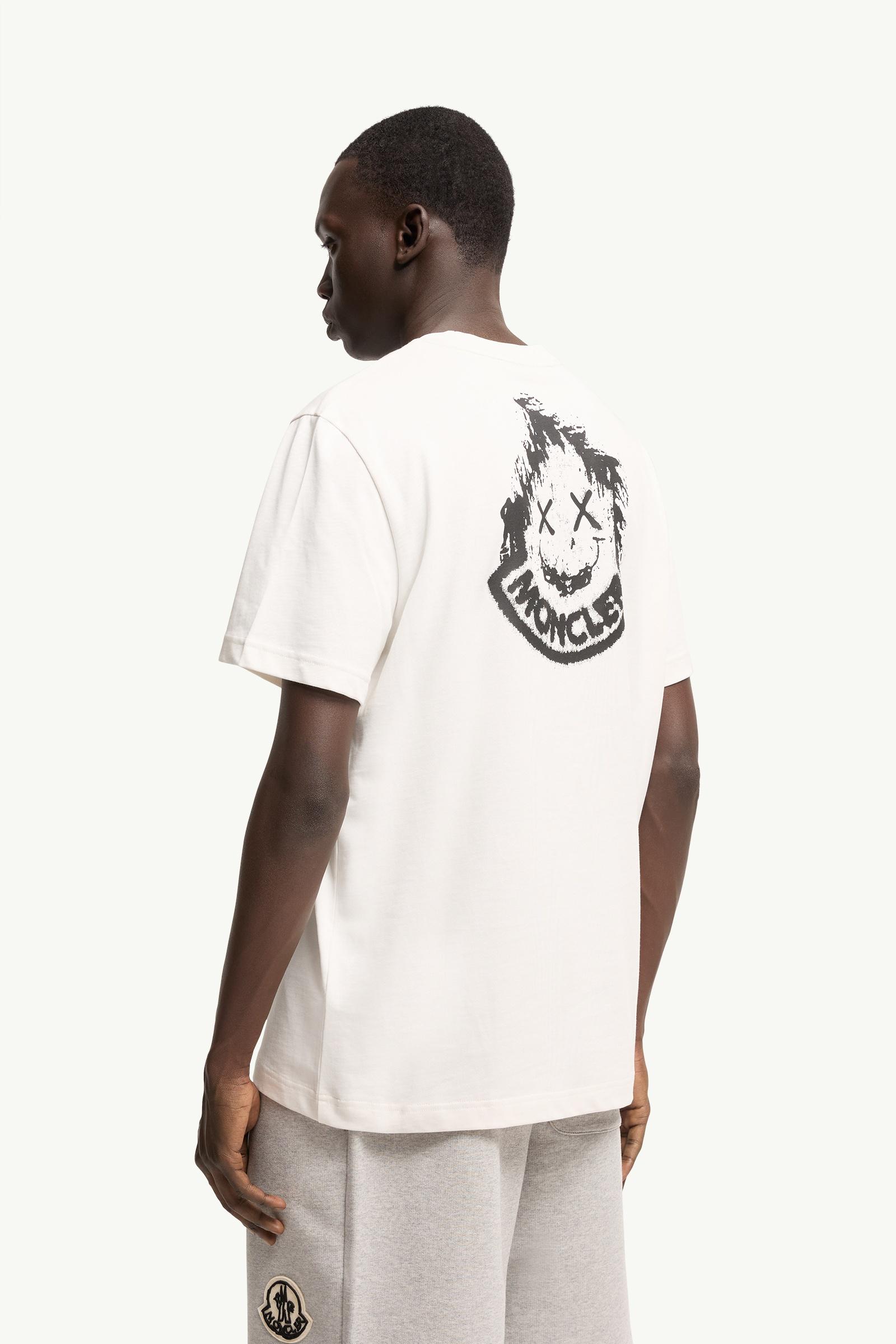 Moncler Logo Cotton T-Shirt White White