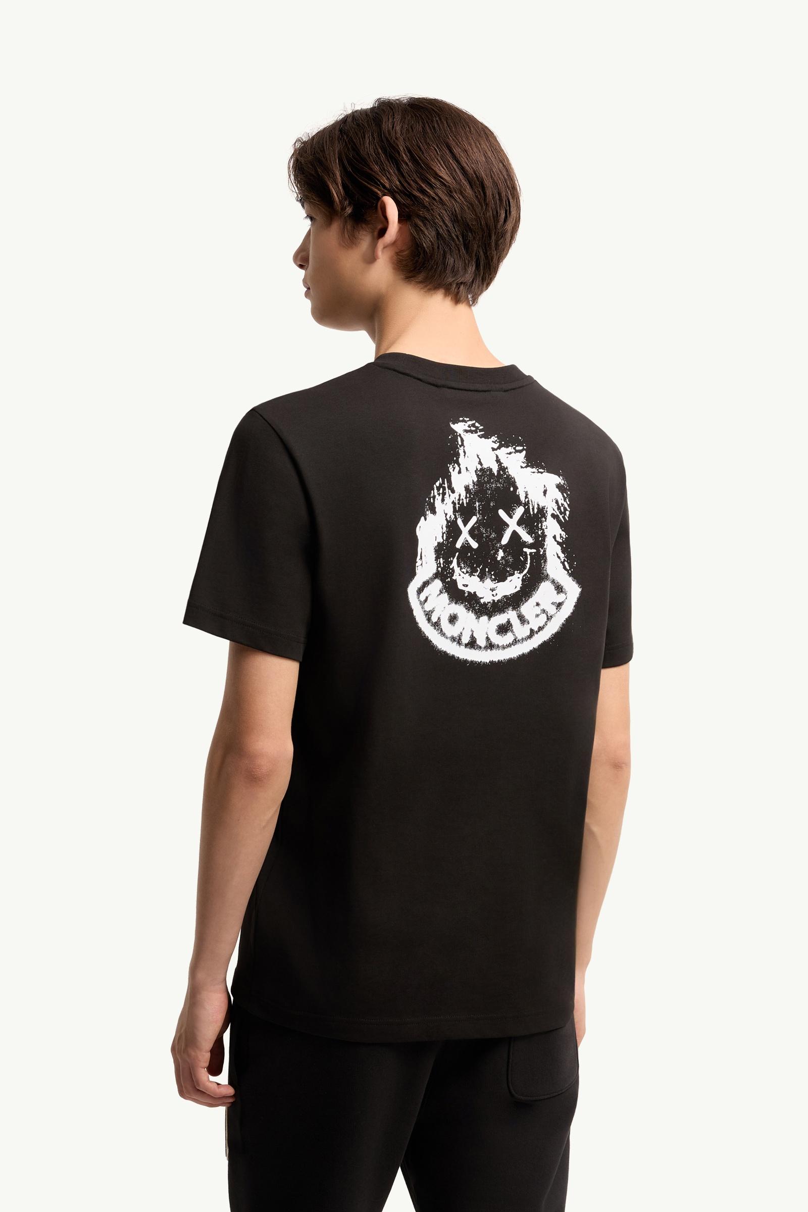 Moncler Logo Cotton T-Shirt Black Black