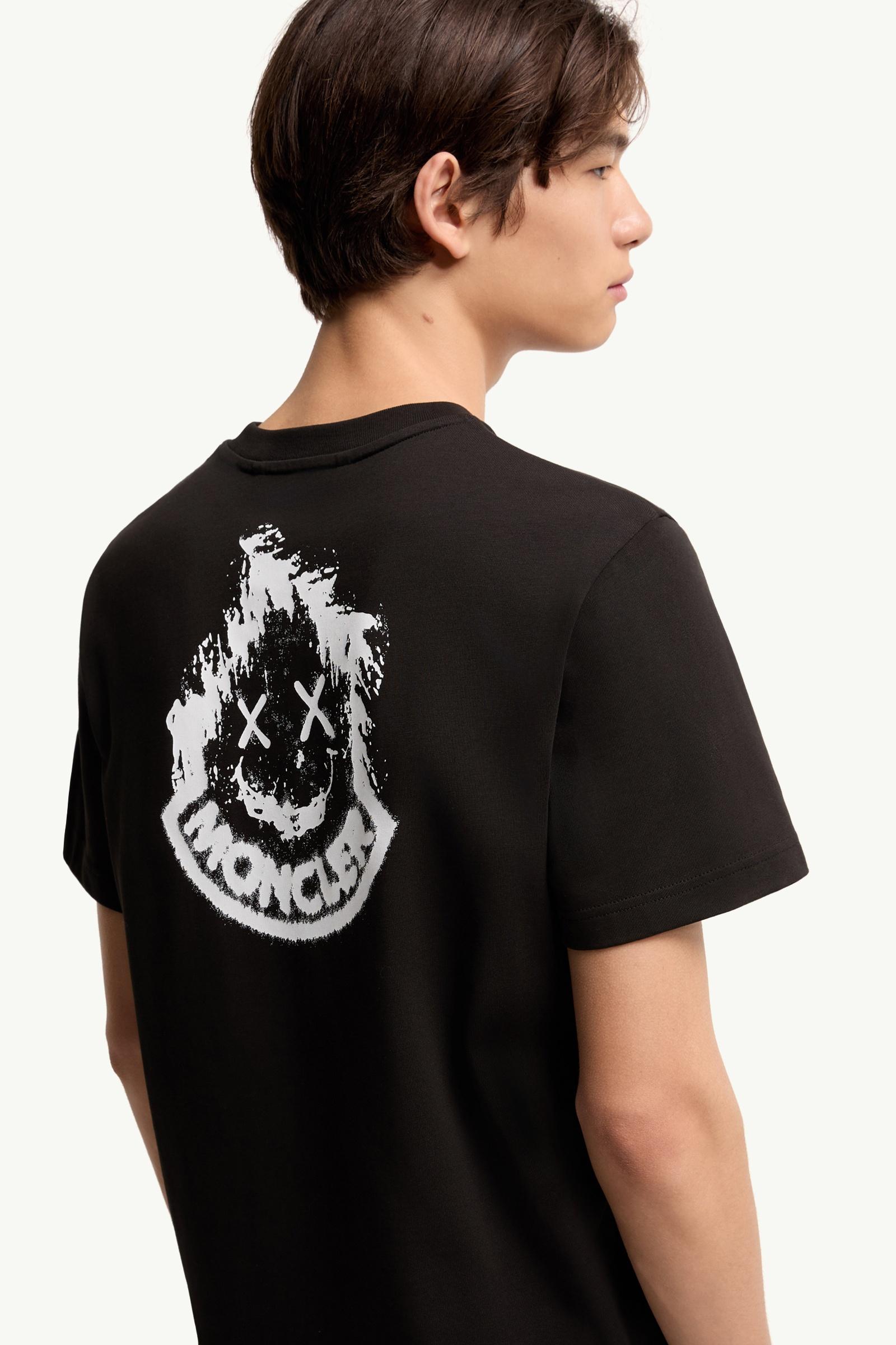 Moncler Logo Cotton T-Shirt Black Black