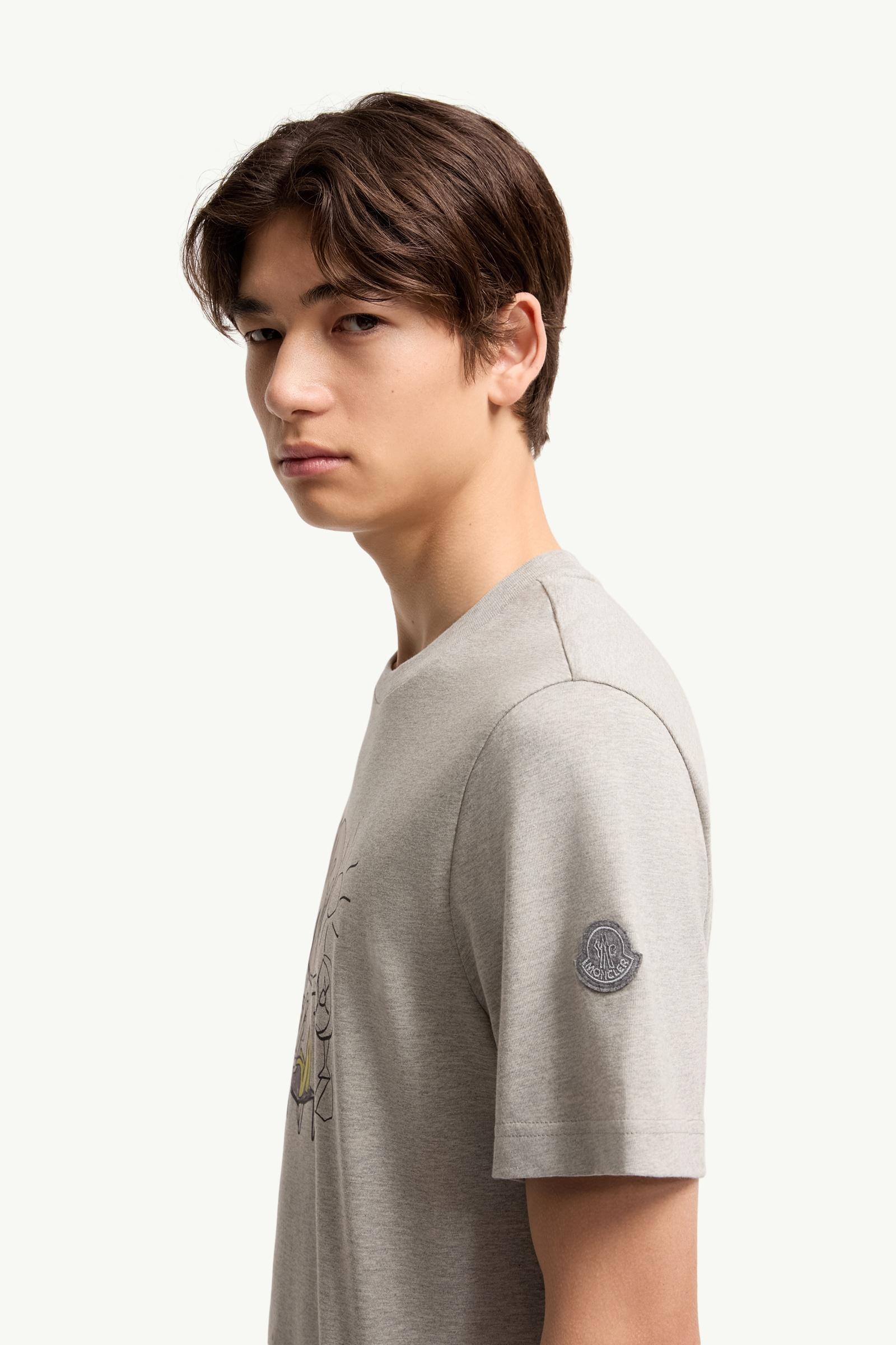Moncler Monduck Cotton T-Shirt Grey Grey