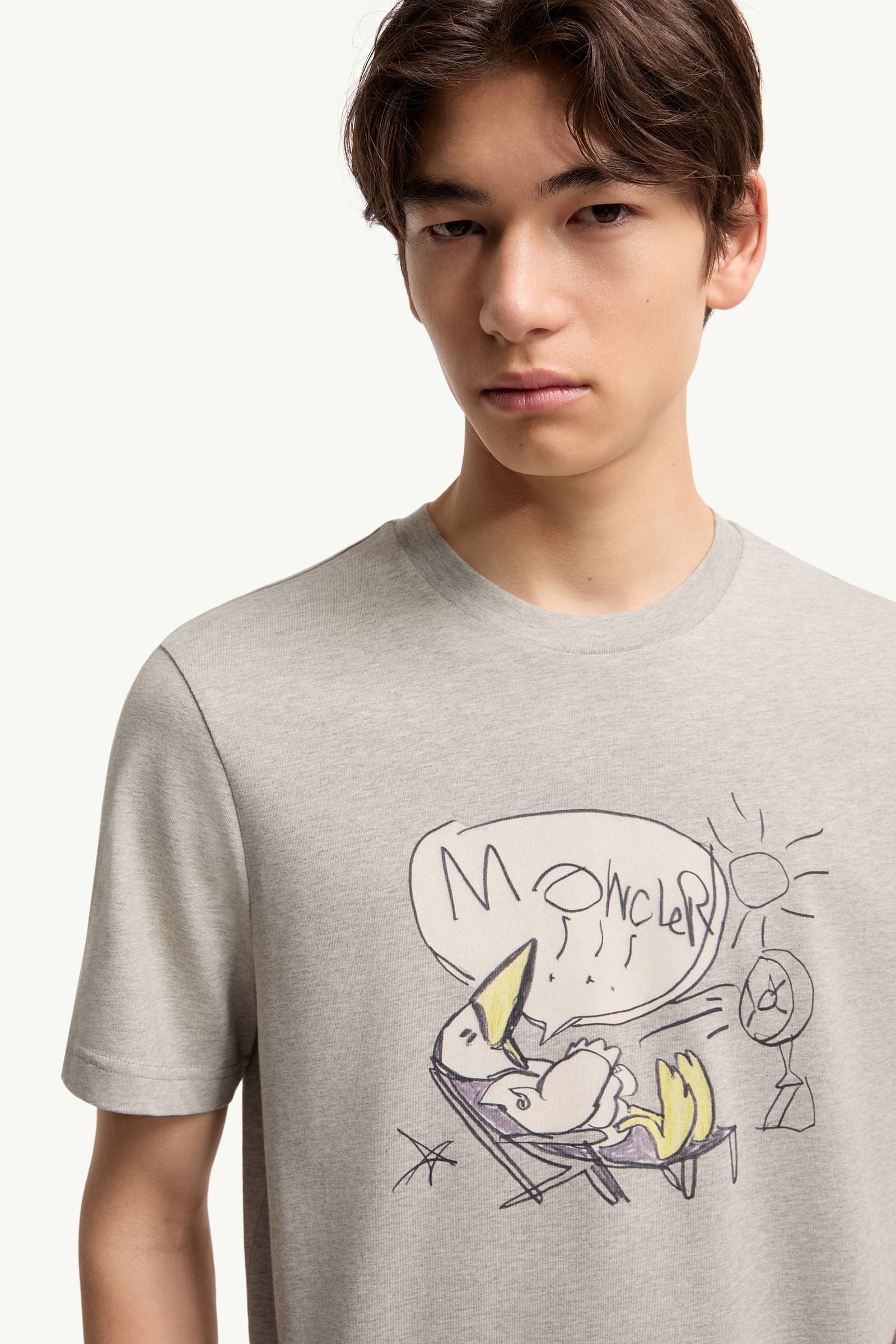 Moncler Monduck Cotton T-Shirt Grey Grey