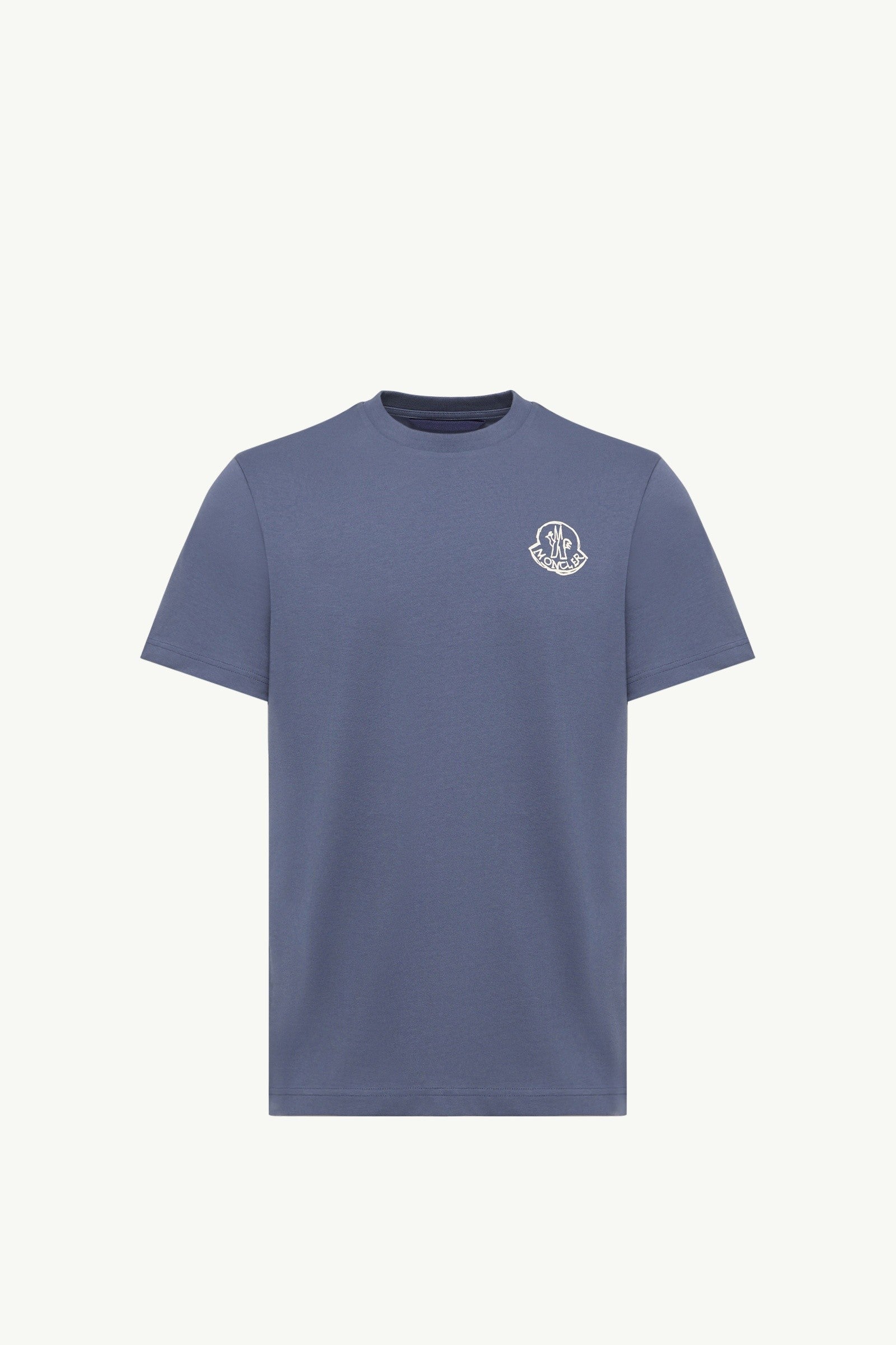 Moncler Cotton Jersey Logo Patch T-Shirt Cobalt Blue Cobalt Blue
