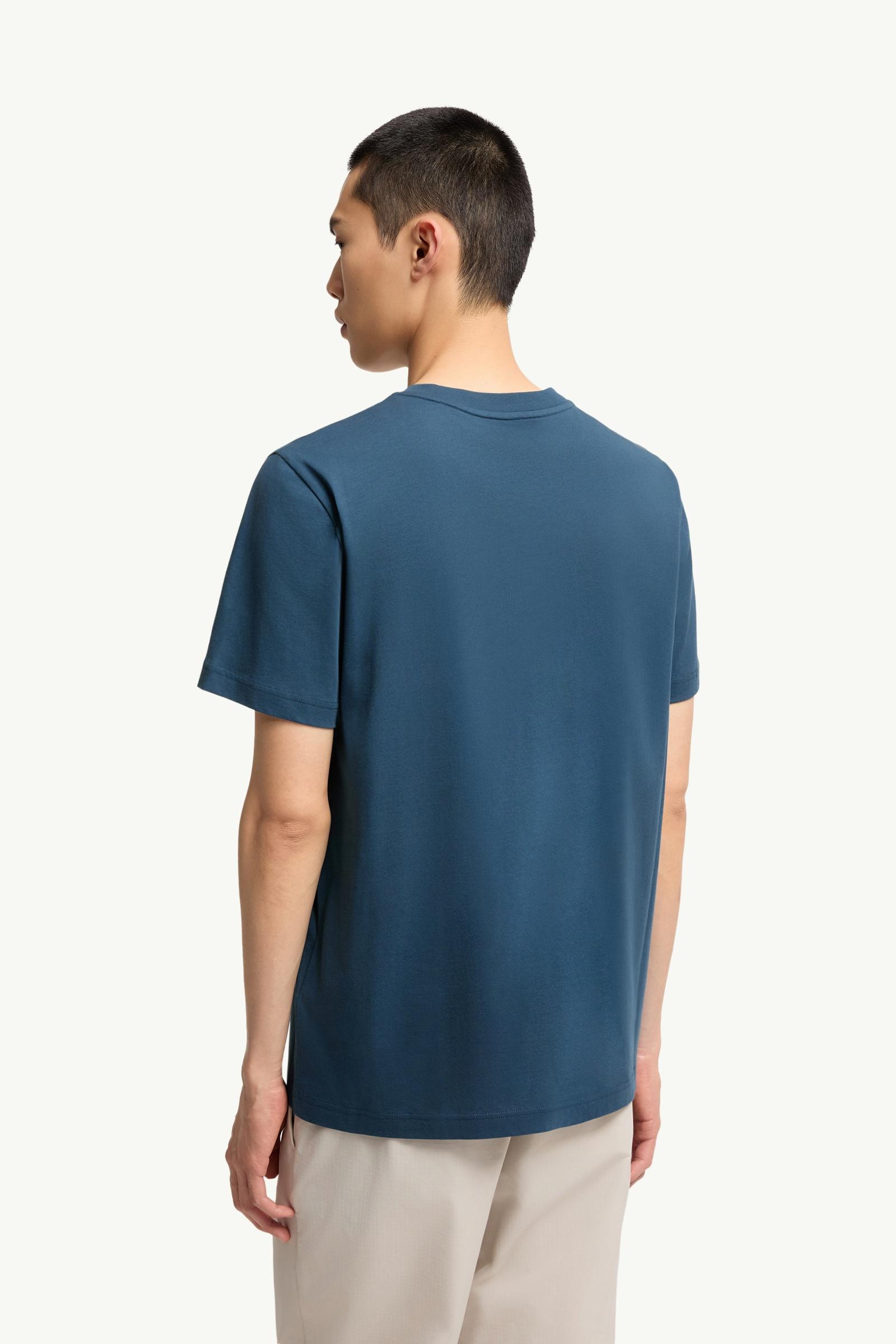 Moncler Logo Cotton T-Shirt Ink Blue Ink Blue