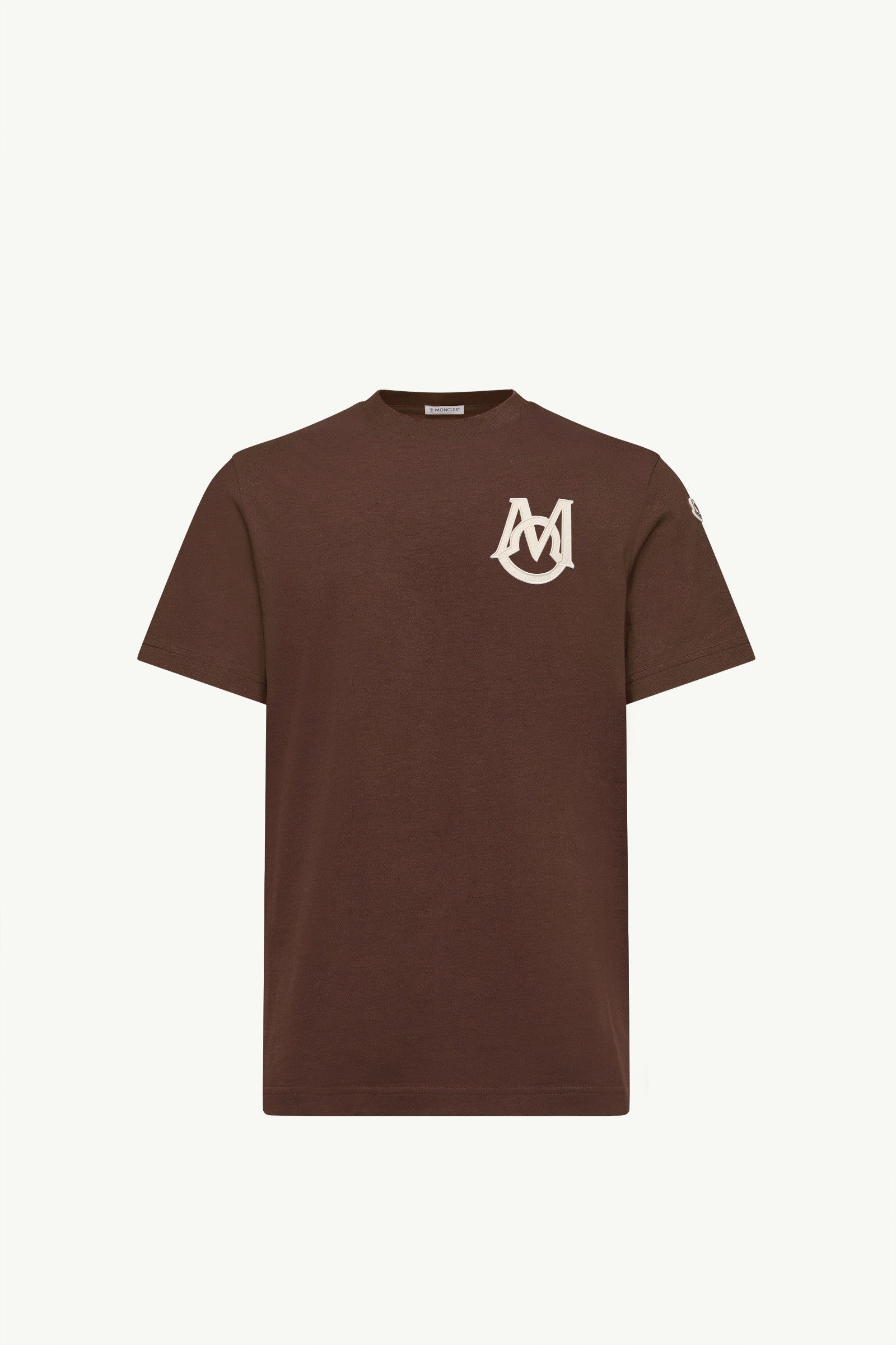 Moncler Monogram Cotton T-Shirt Burgundy Burgundy