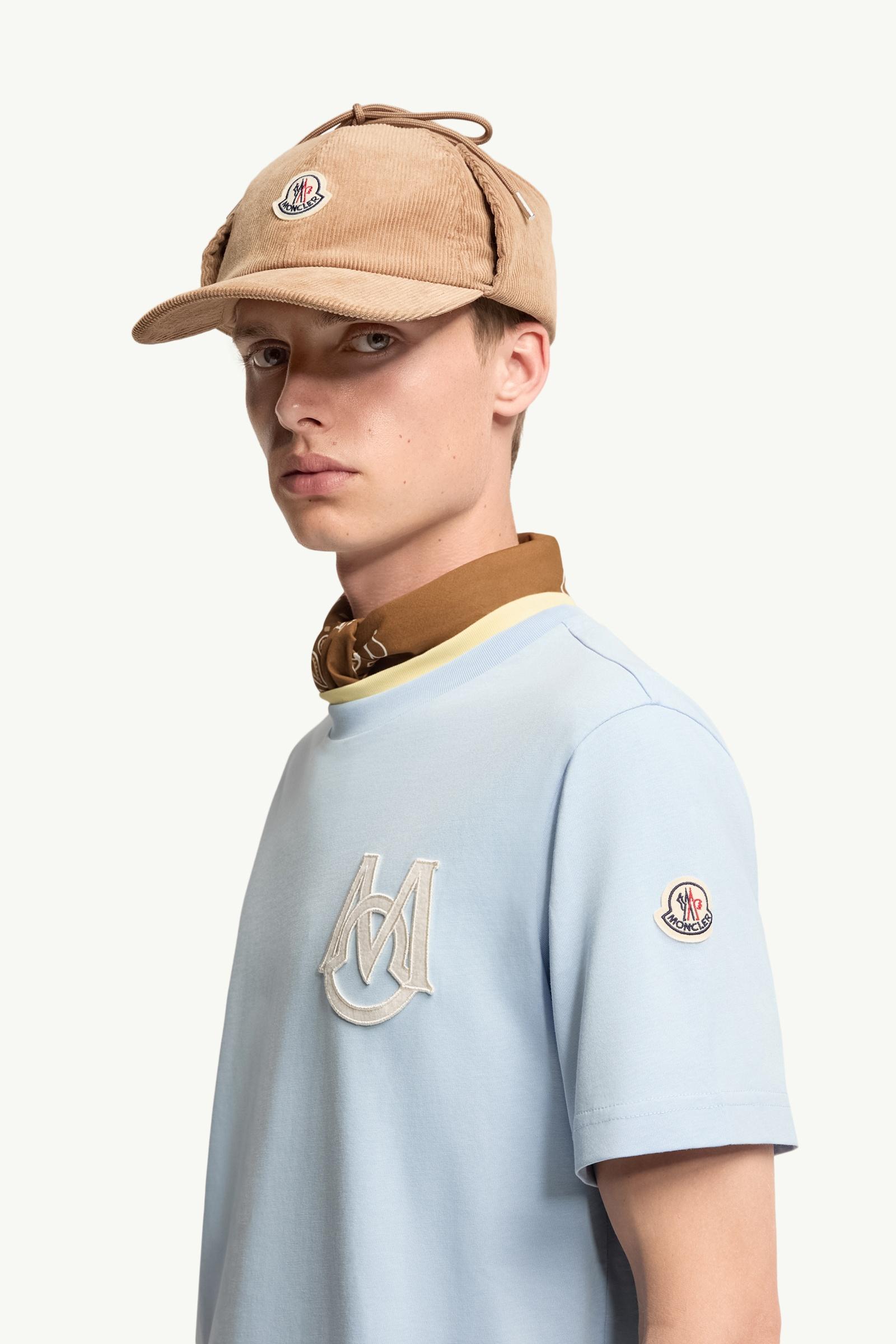 Moncler Monogram Cotton T-Shirt Light Blue Light Blue