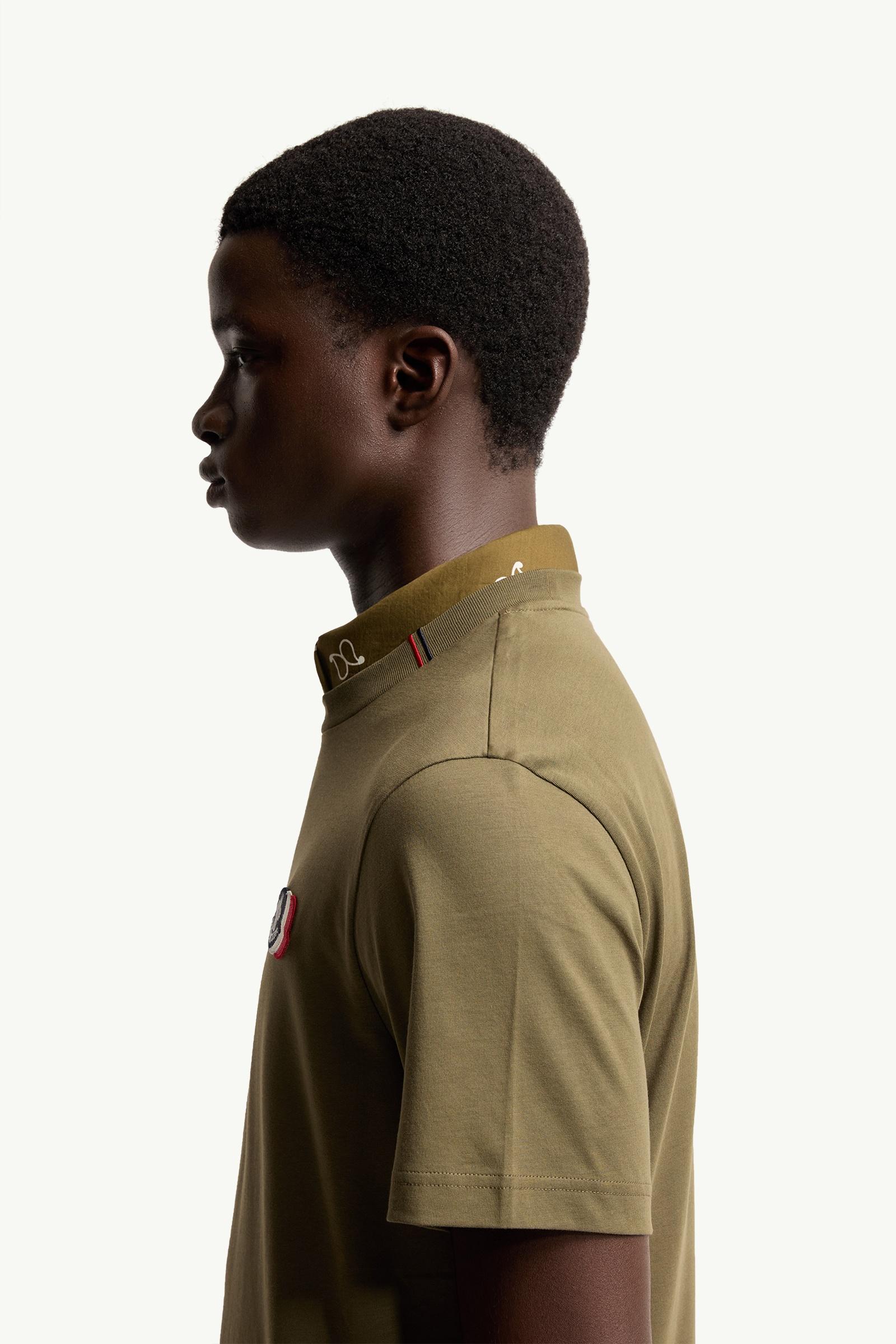 Moncler Logo Cotton T-Shirt Olive Green Olive Green