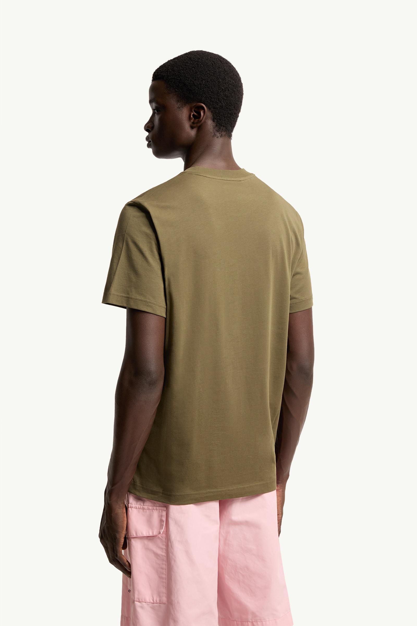 Moncler Logo Cotton T-Shirt Olive Green Olive Green