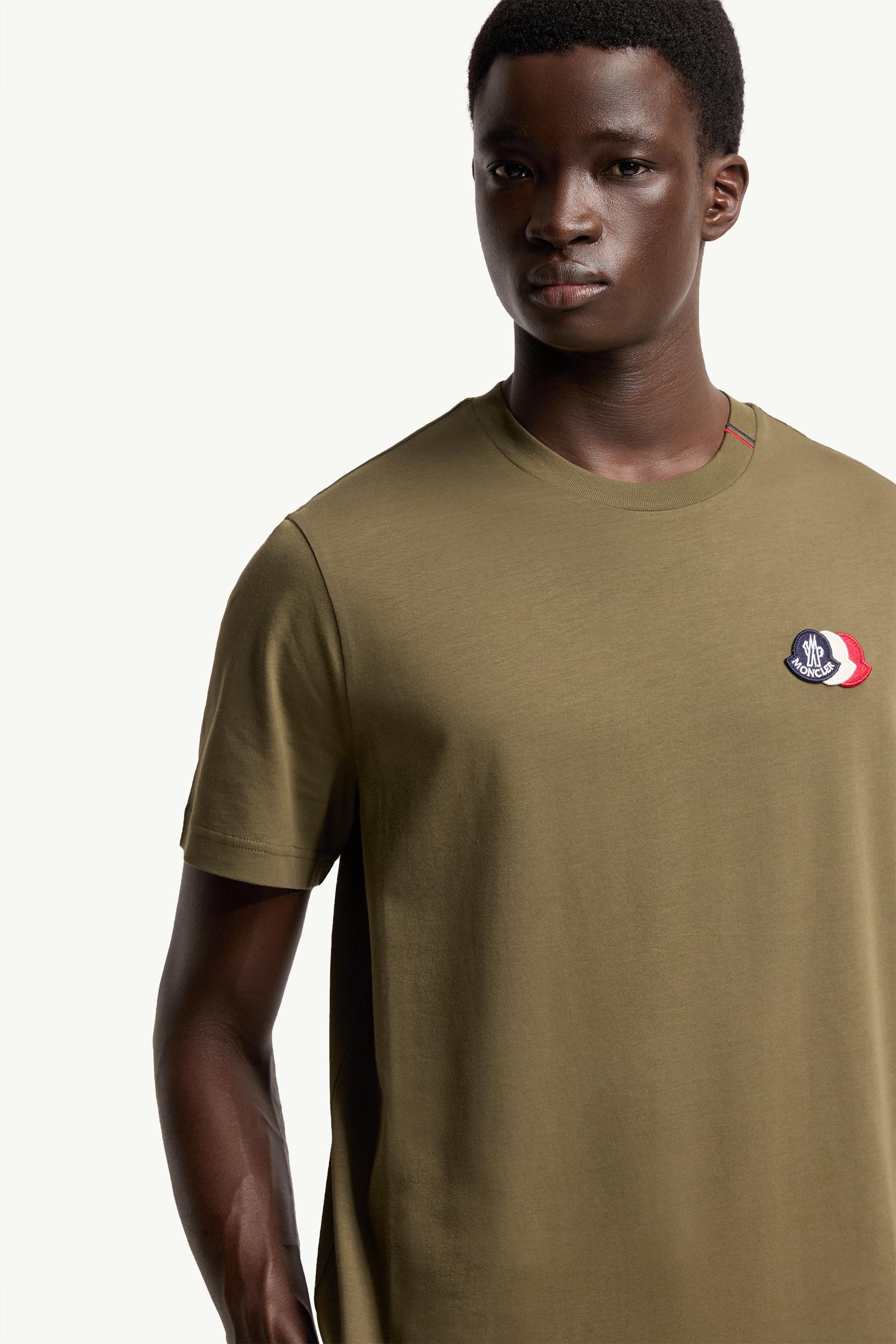 Moncler Logo Cotton T-Shirt Olive Green Olive Green