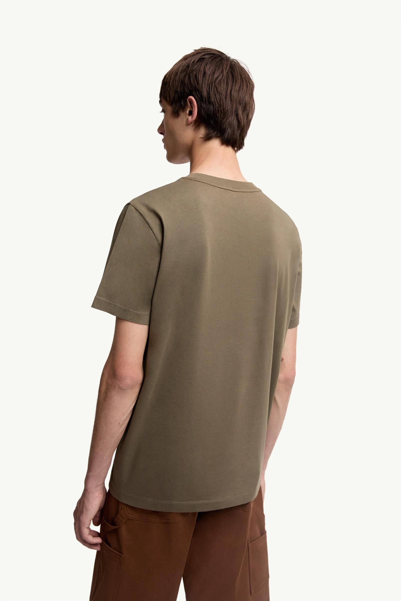 Moncler Logo Patch Cotton T-Shirt (Pack Of Three) Black & White & Olive Green Black & White & Olive Green