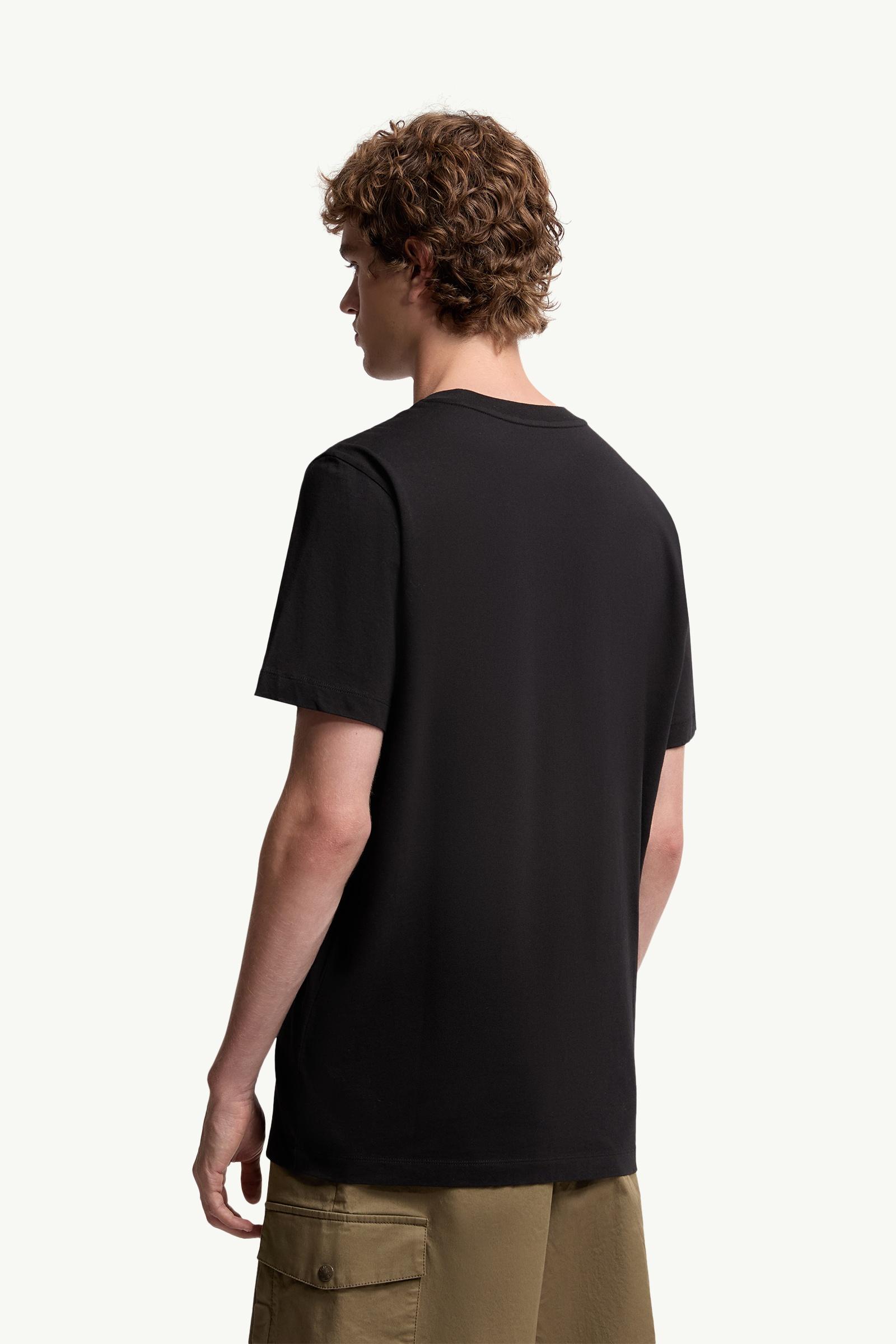 Moncler Logo Patch Cotton T-Shirt (Pack Of Three) Black Black