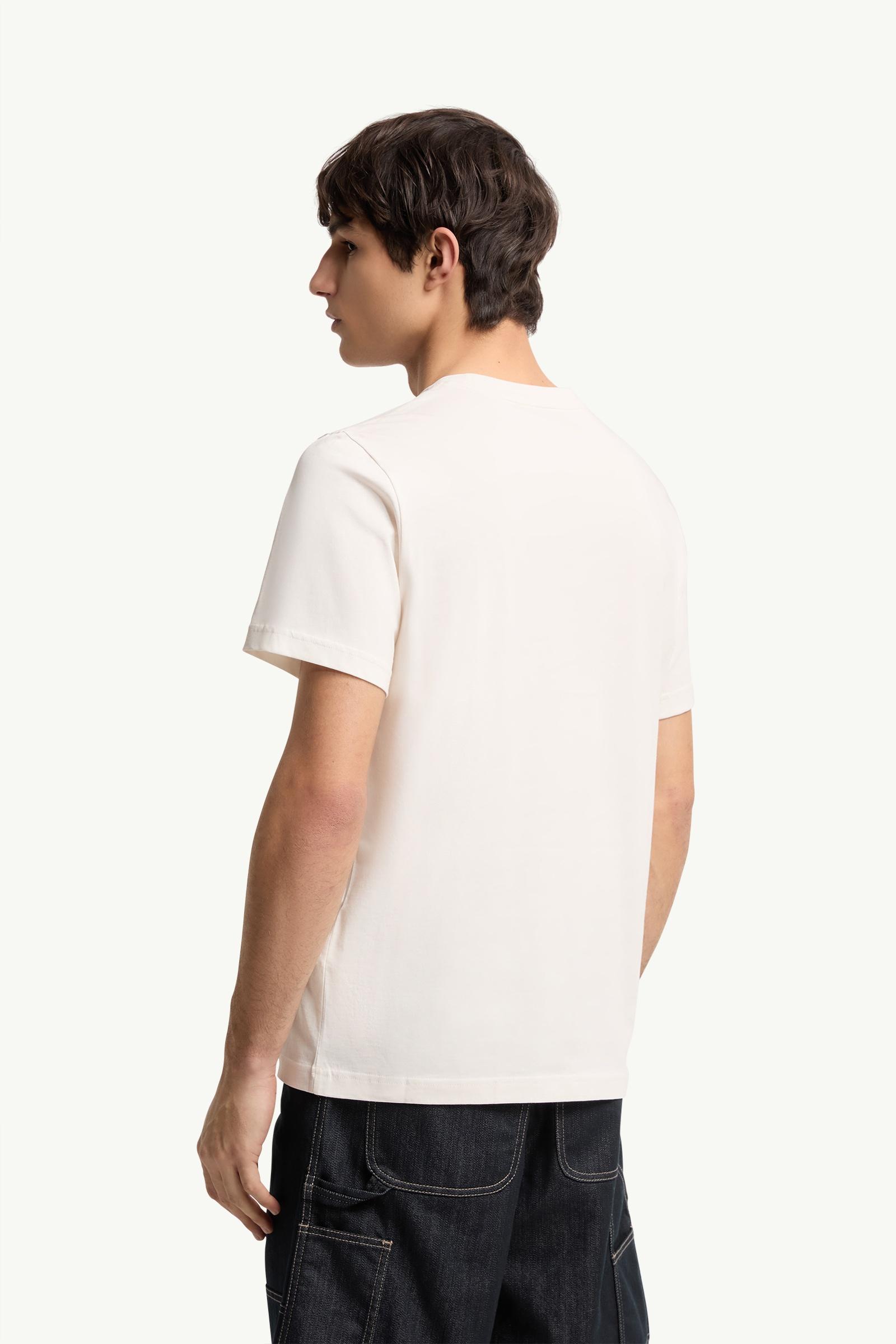 Moncler Logo Cotton T-Shirt White White
