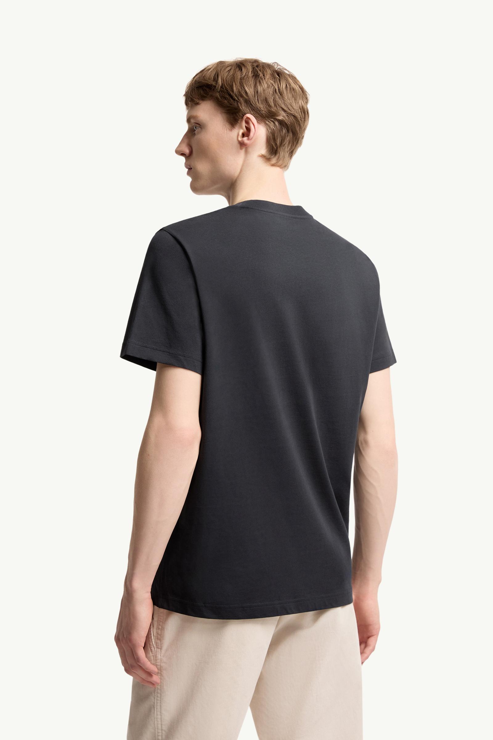 Moncler Logo Cotton T-Shirt Dark Blue Dark Blue