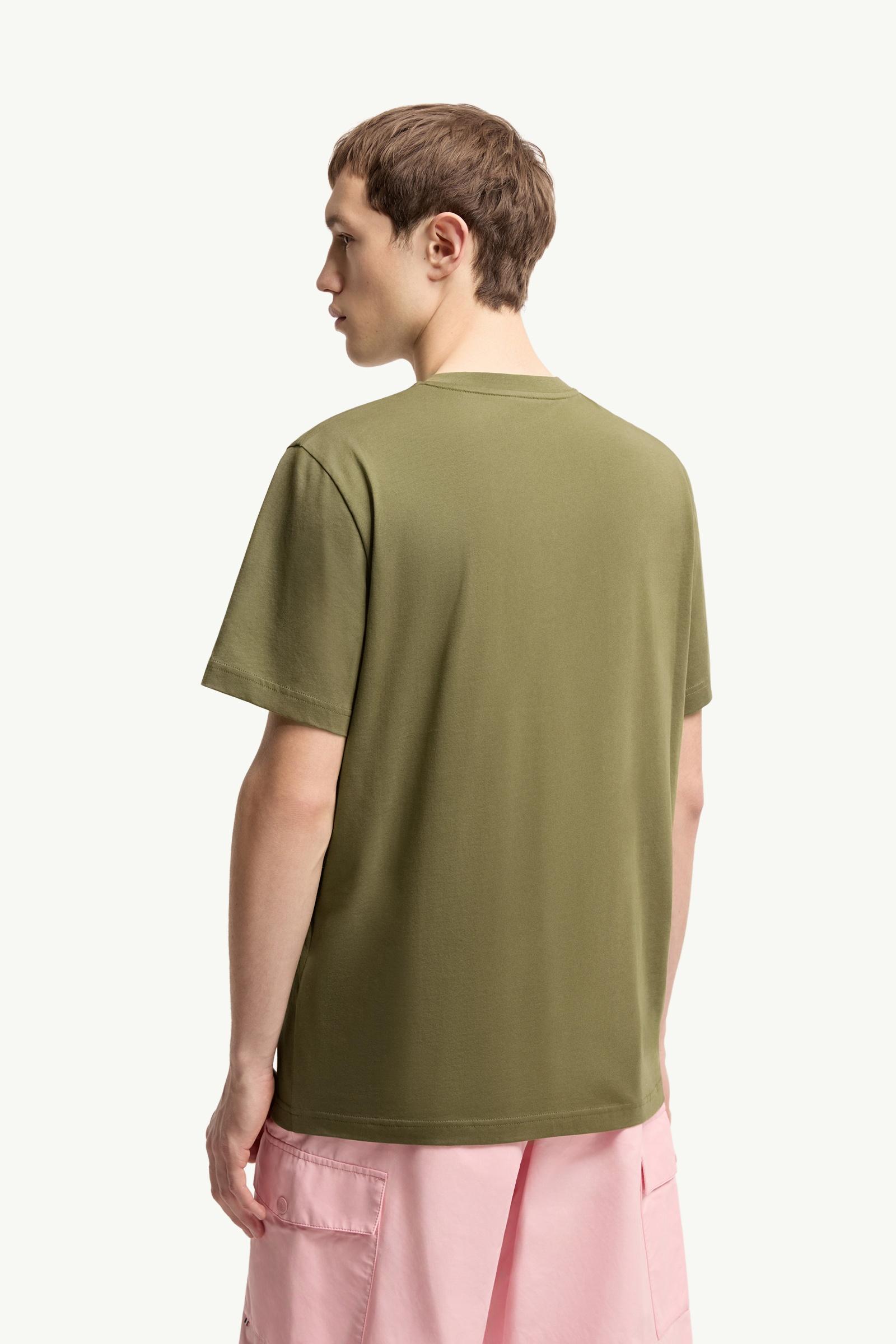 Moncler Logo Cotton T-Shirt Olive Green Olive Green