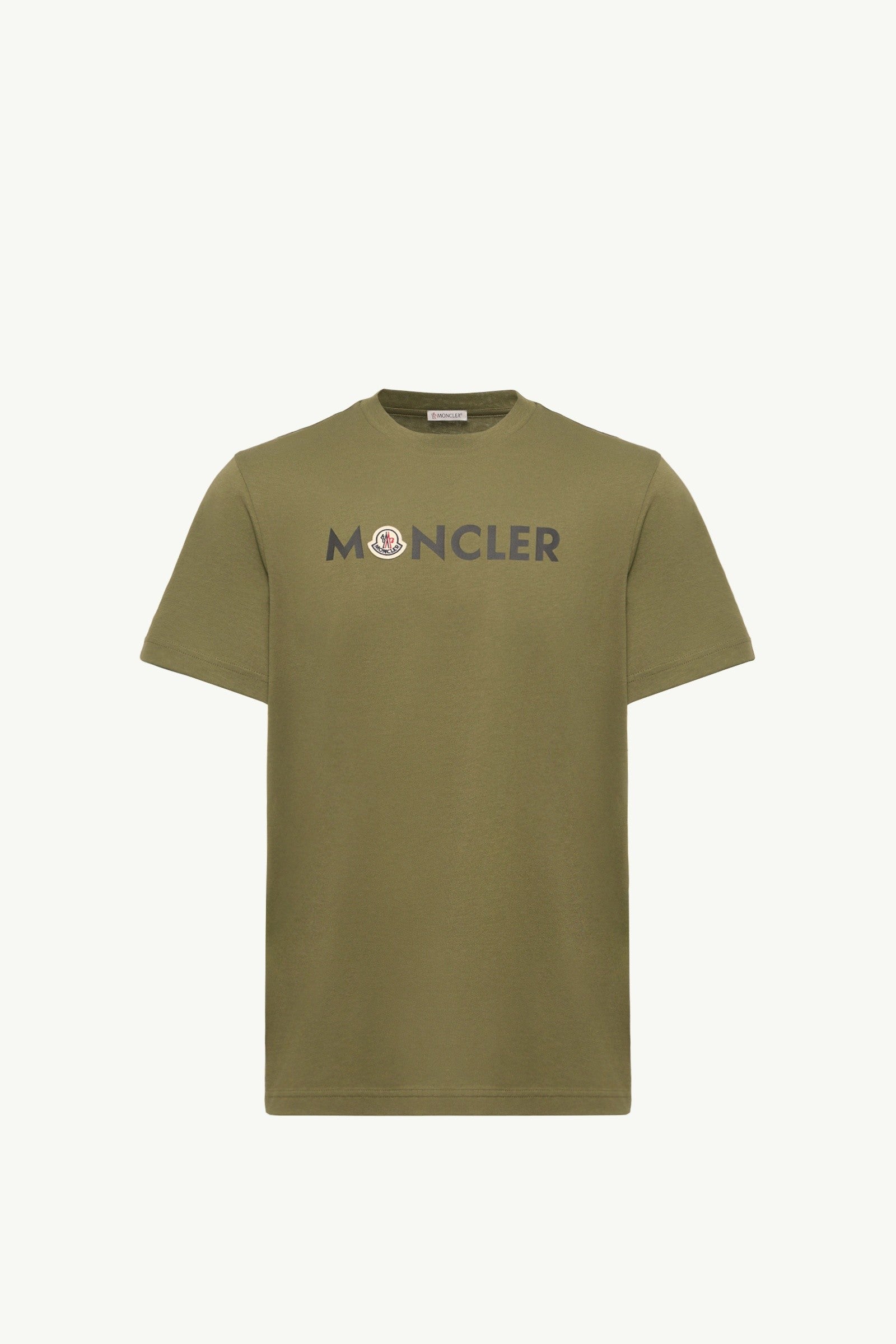 Moncler Logo Cotton T-Shirt Olive Green Olive Green