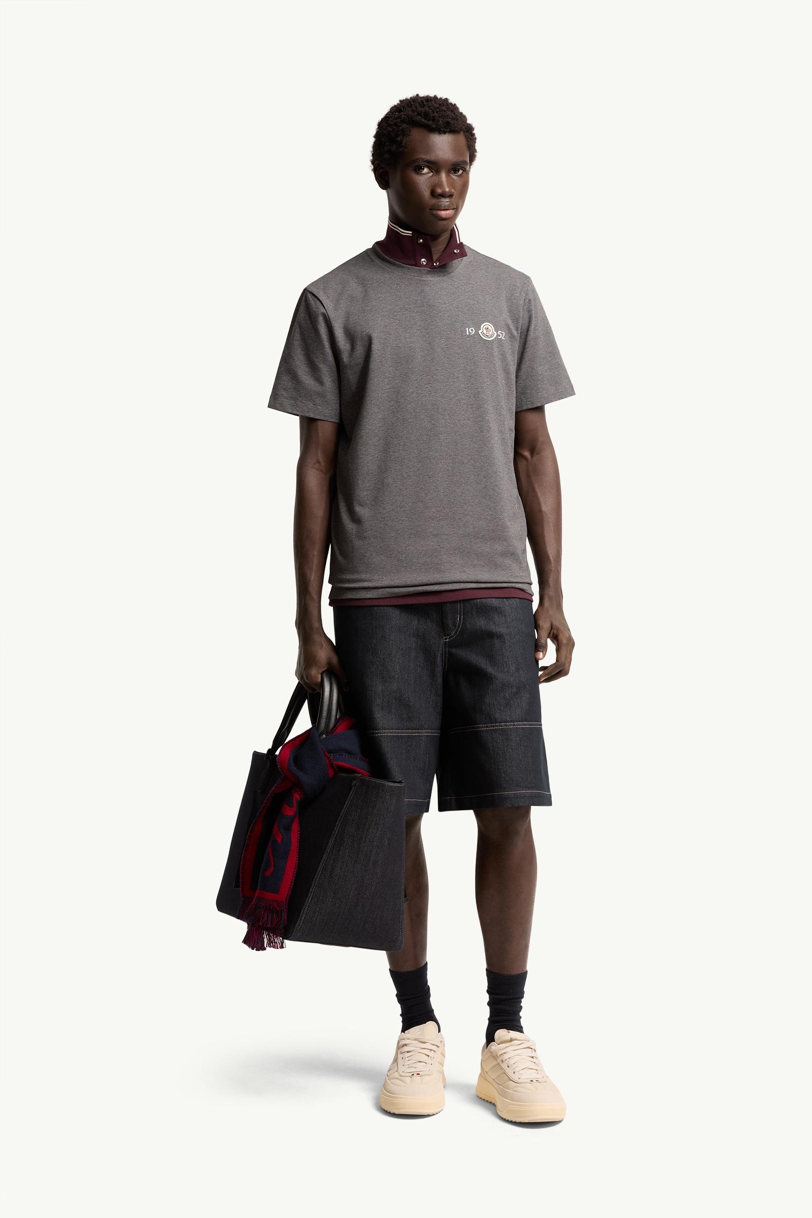 Moncler Logo Cotton T-Shirt Dark Grey Dark Grey