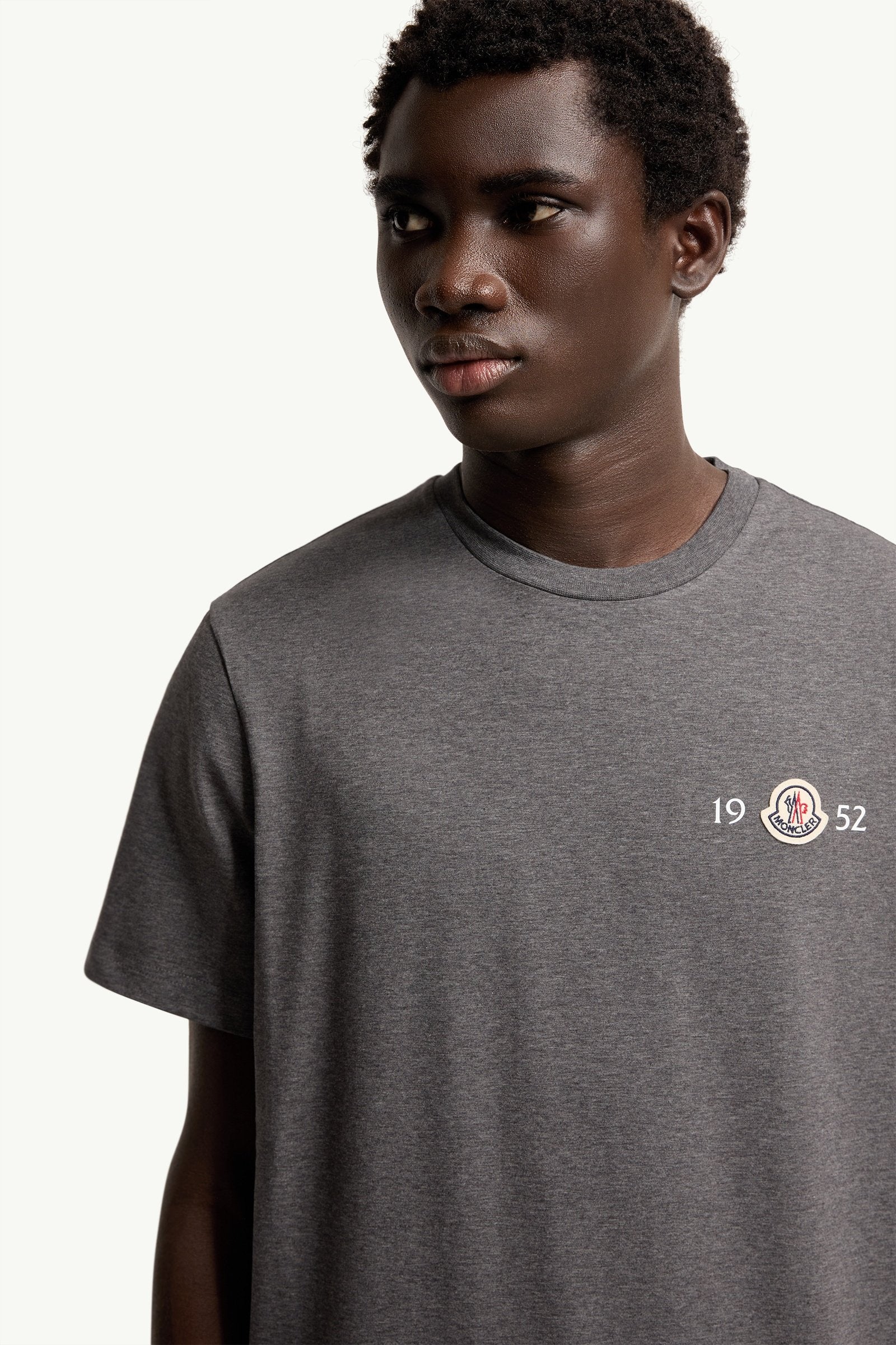 Moncler Logo Cotton T-Shirt Dark Grey Dark Grey
