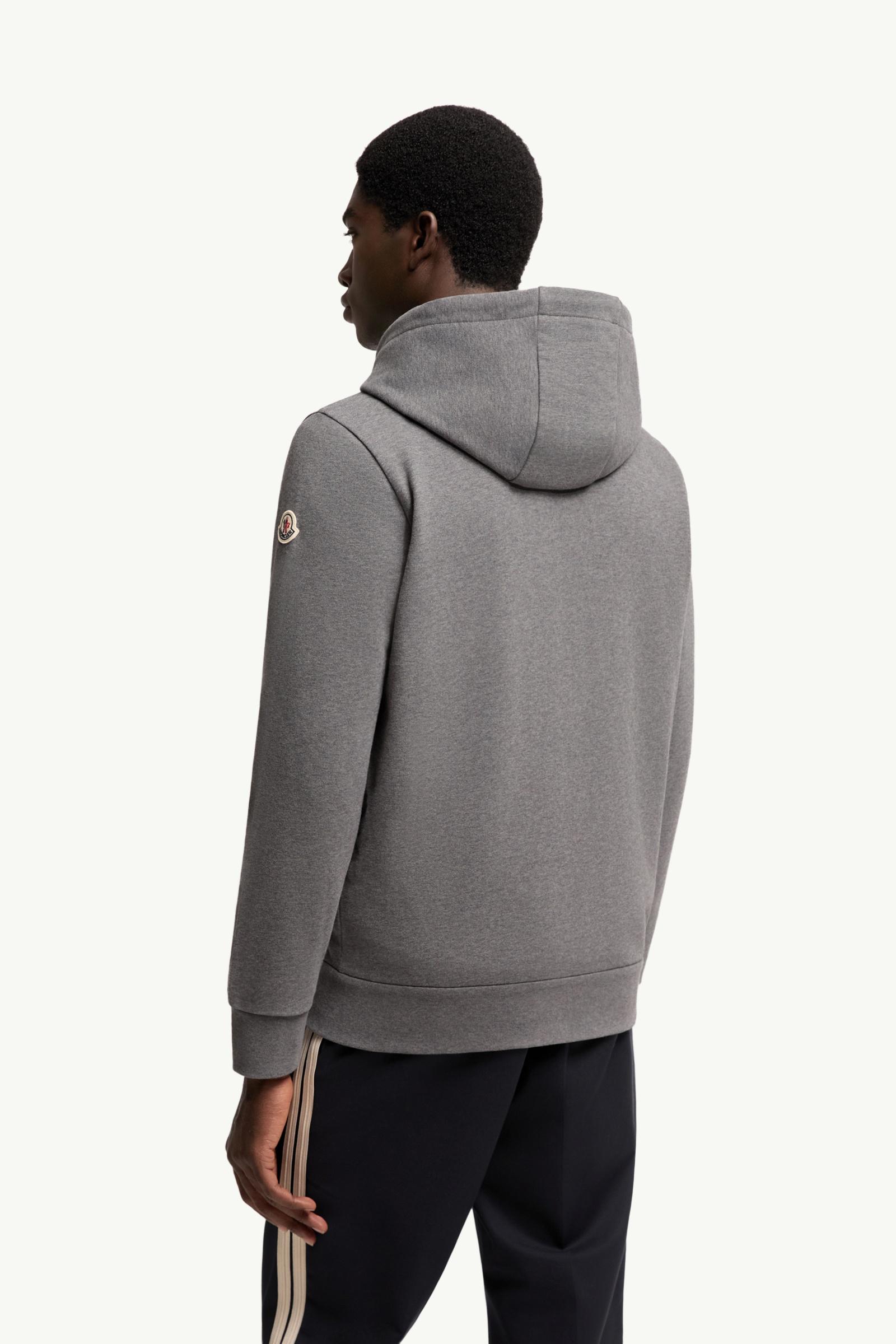 Moncler Monogram Cotton Zip-Up Hoodie Dark Grey Dark Grey
