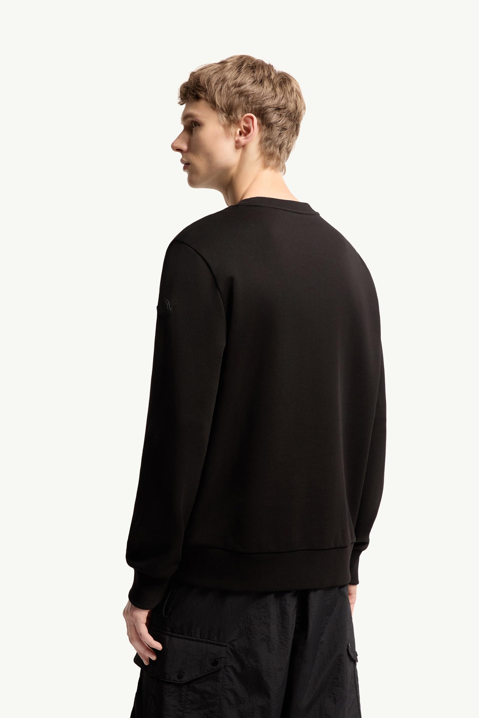 Moncler Cotton Logo Sweatshirt Black Black