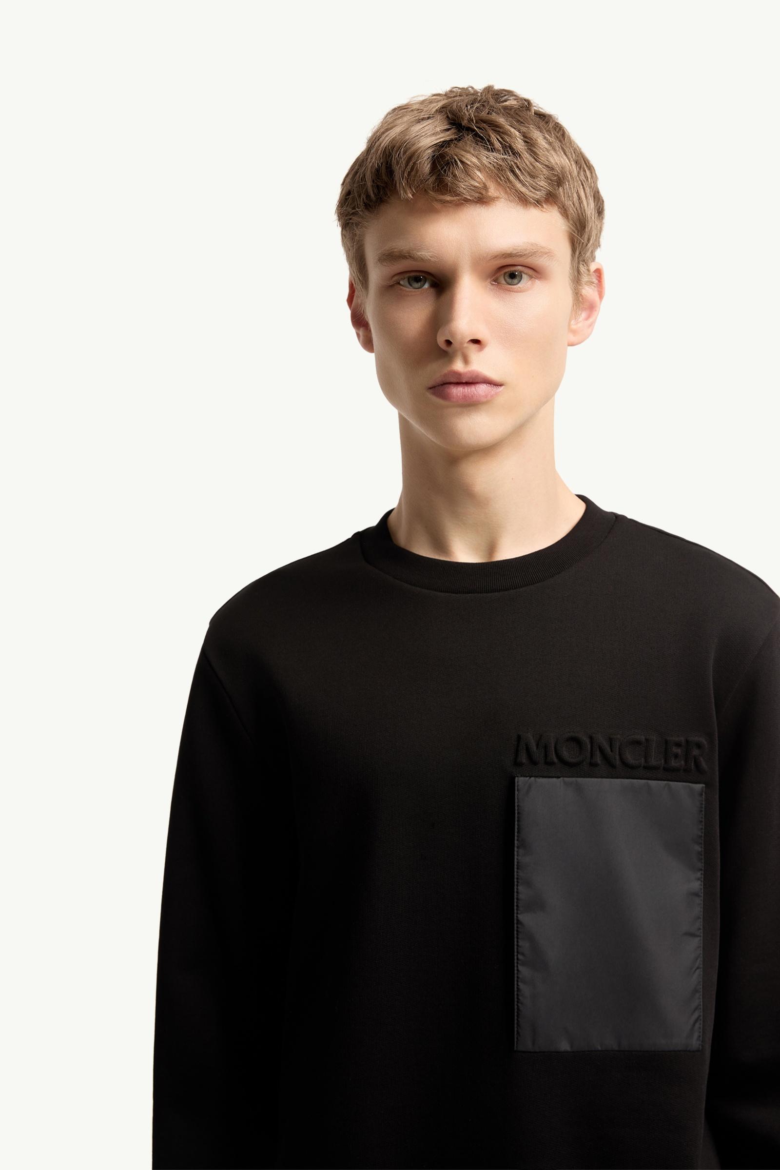 Moncler Cotton Logo Sweatshirt Black Black