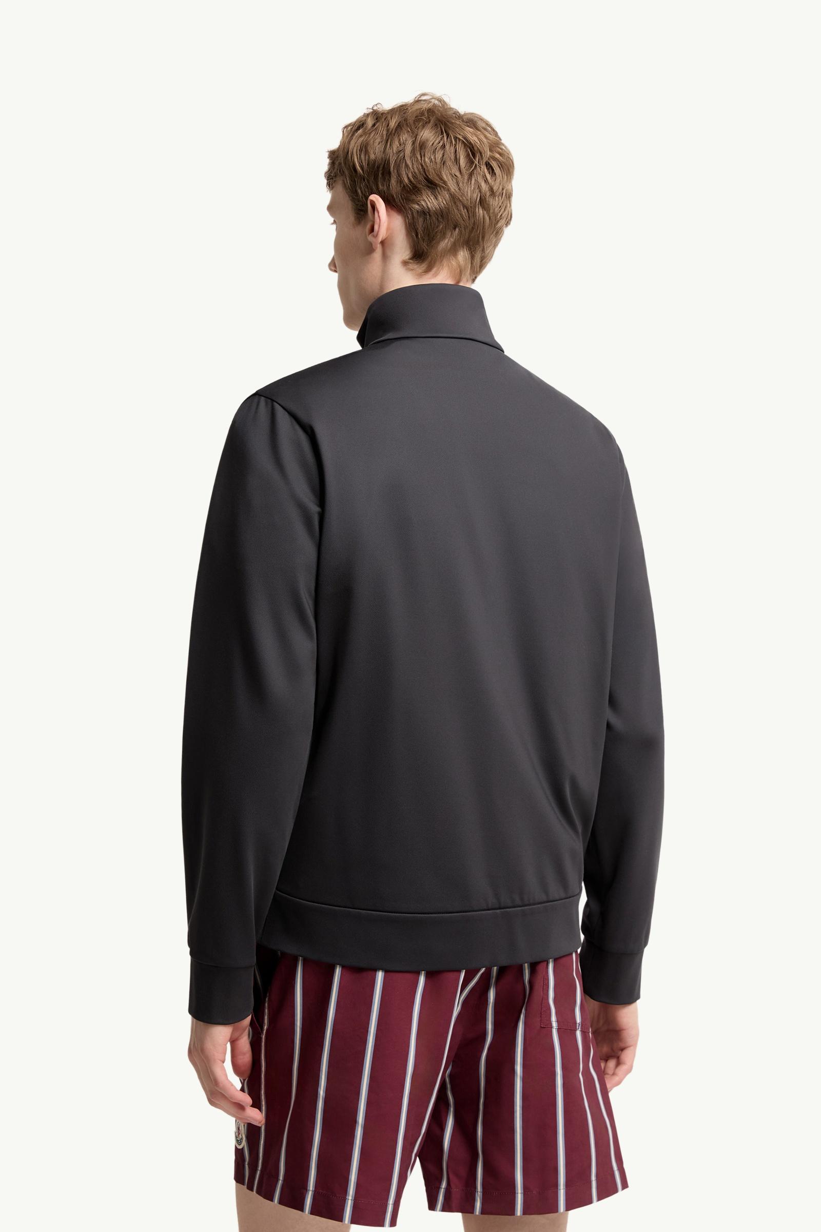Moncler Tricolor Logo Zip-Up Sweatshirt Navy Blue Navy Blue