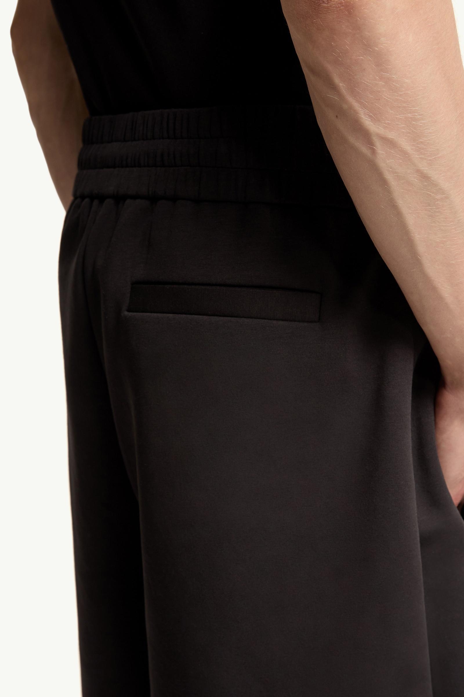 Moncler Interlock Cotton Blend Shorts Black Black