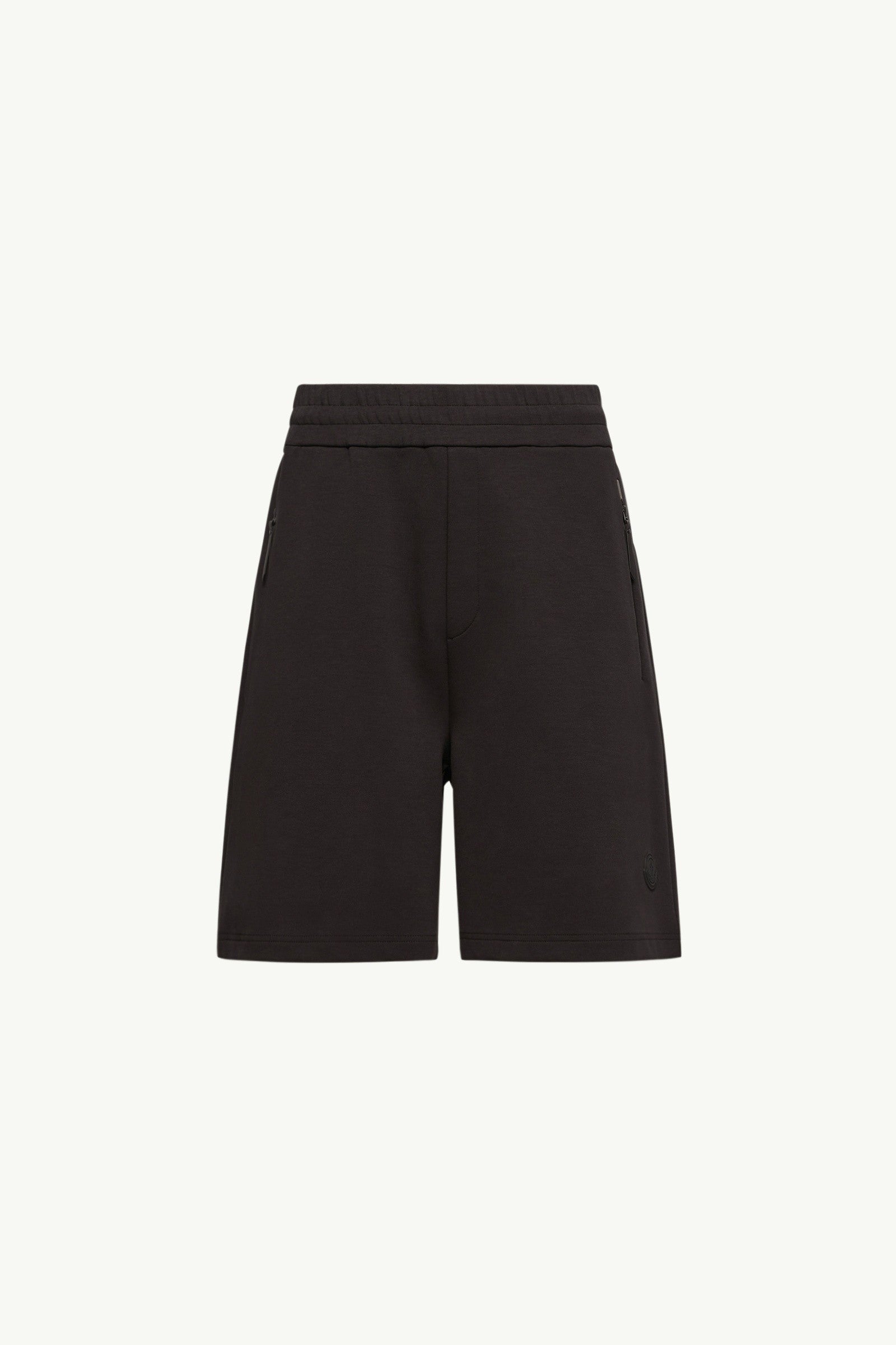 Moncler Interlock Cotton Blend Shorts Black Black