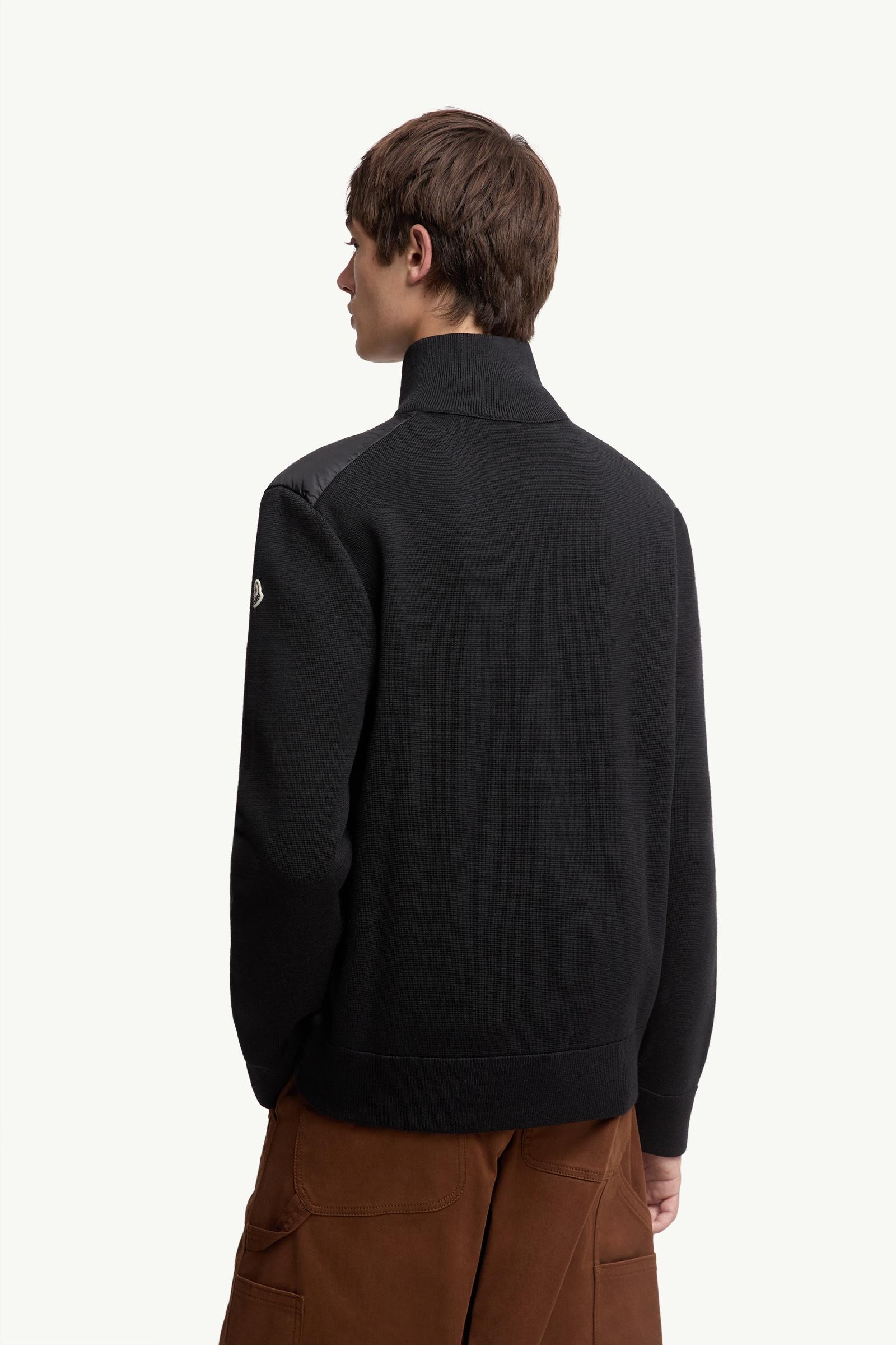 Moncler Padded Zip-Up Cardigan Black Black