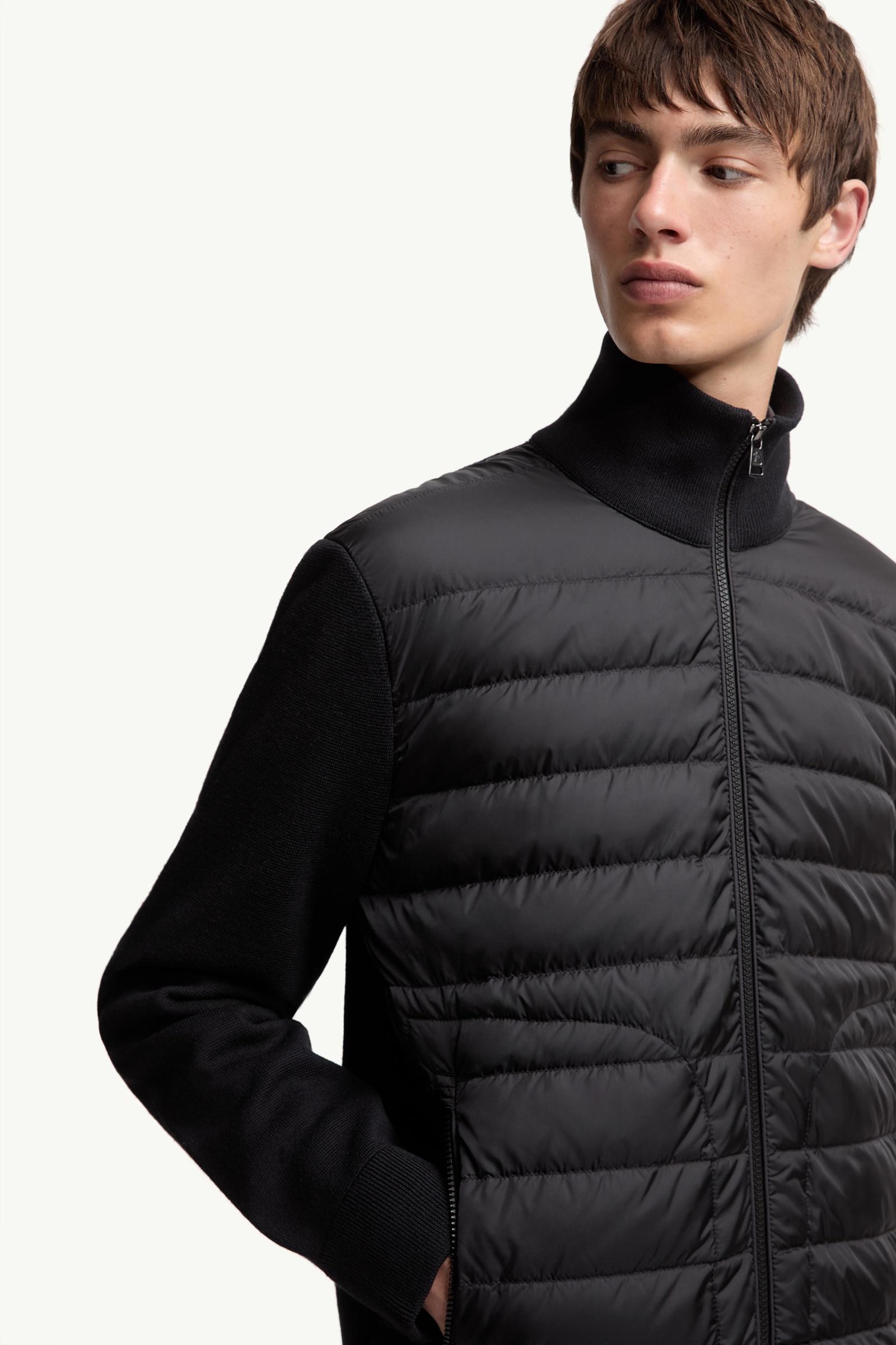 Moncler Padded Zip-Up Cardigan Black Black