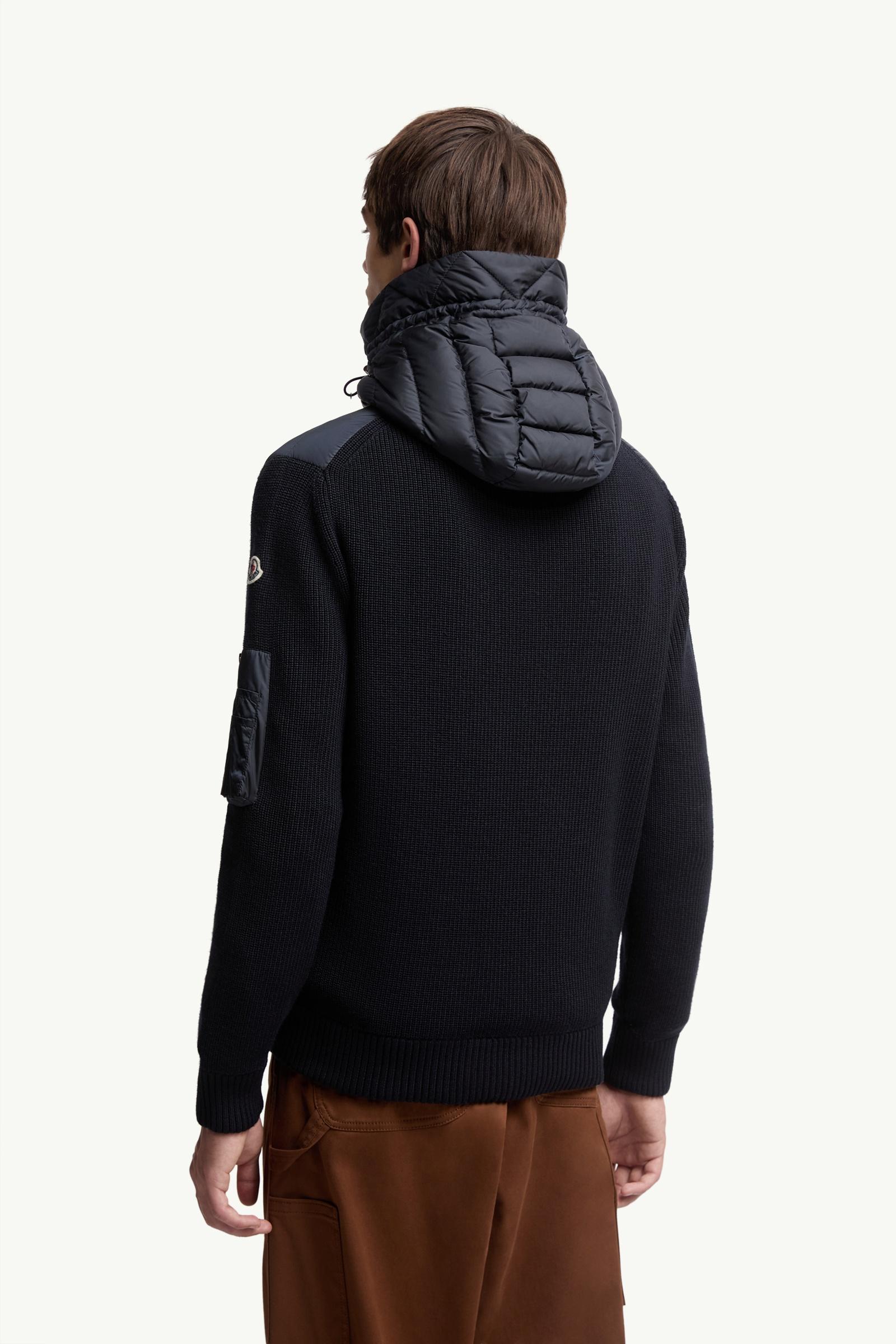Moncler Padded Zip-Up Cardigan Navy Blue Navy Blue