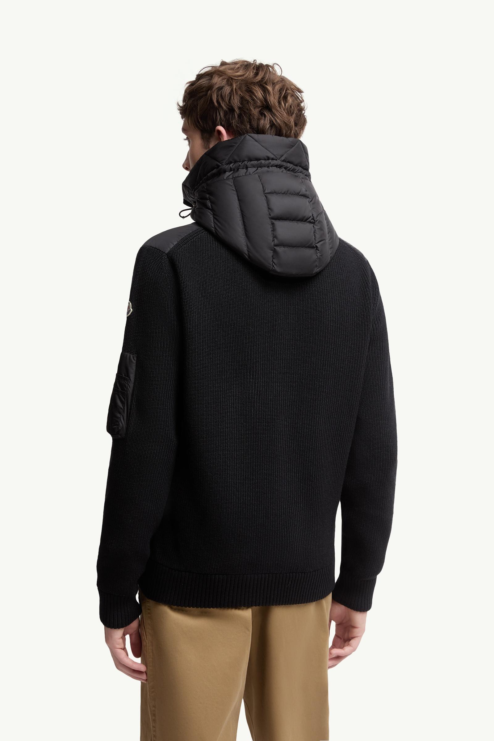 Moncler Padded Zip-Up Cardigan Black Black