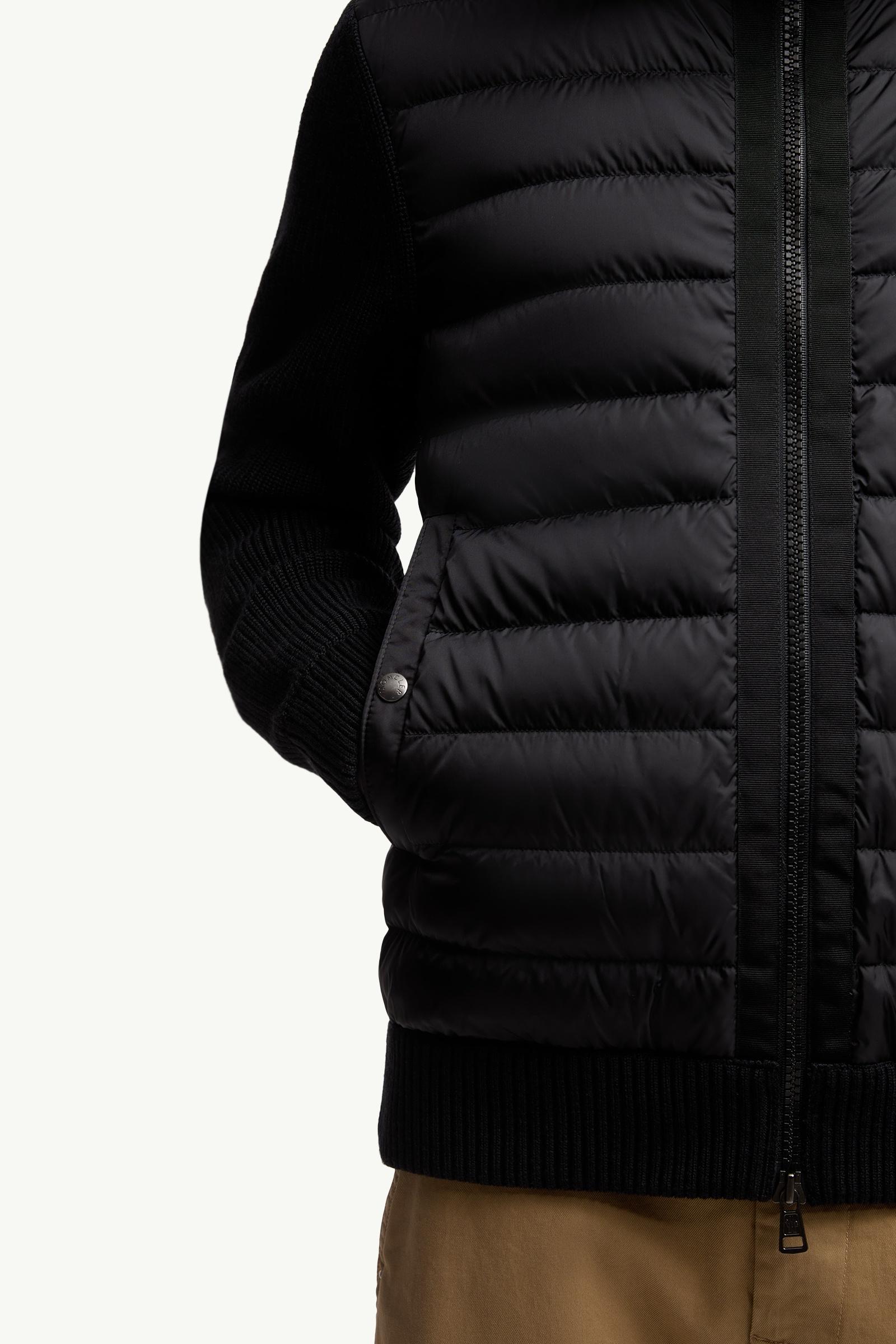 Moncler Padded Zip-Up Cardigan Black Black