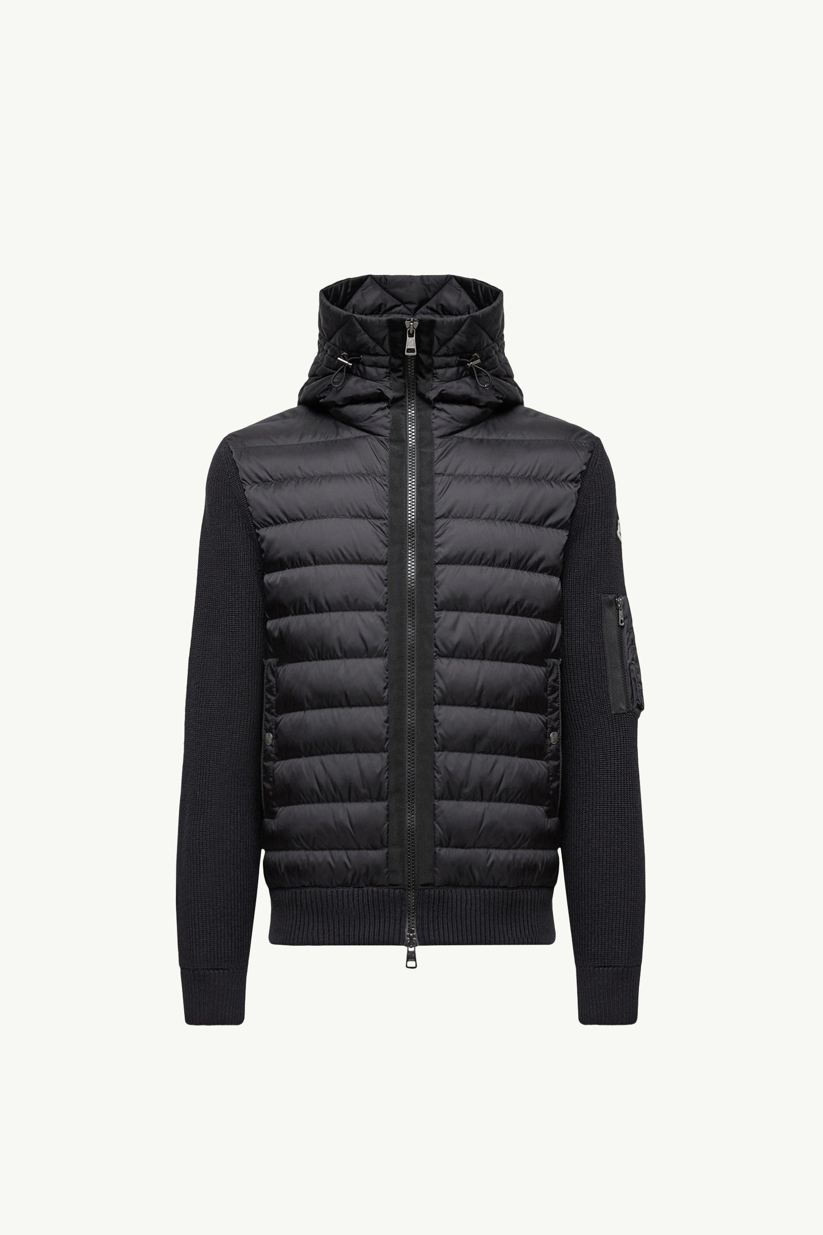 Moncler Padded Zip-Up Cardigan Black Black