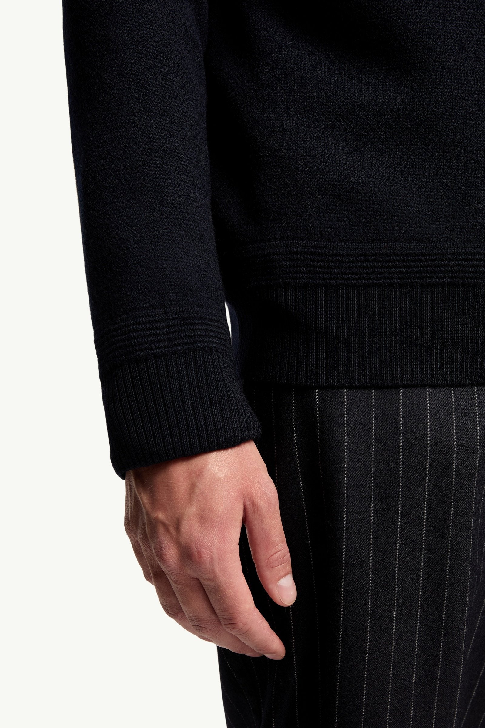 Moncler Wool Sweater Navy Blue Navy Blue